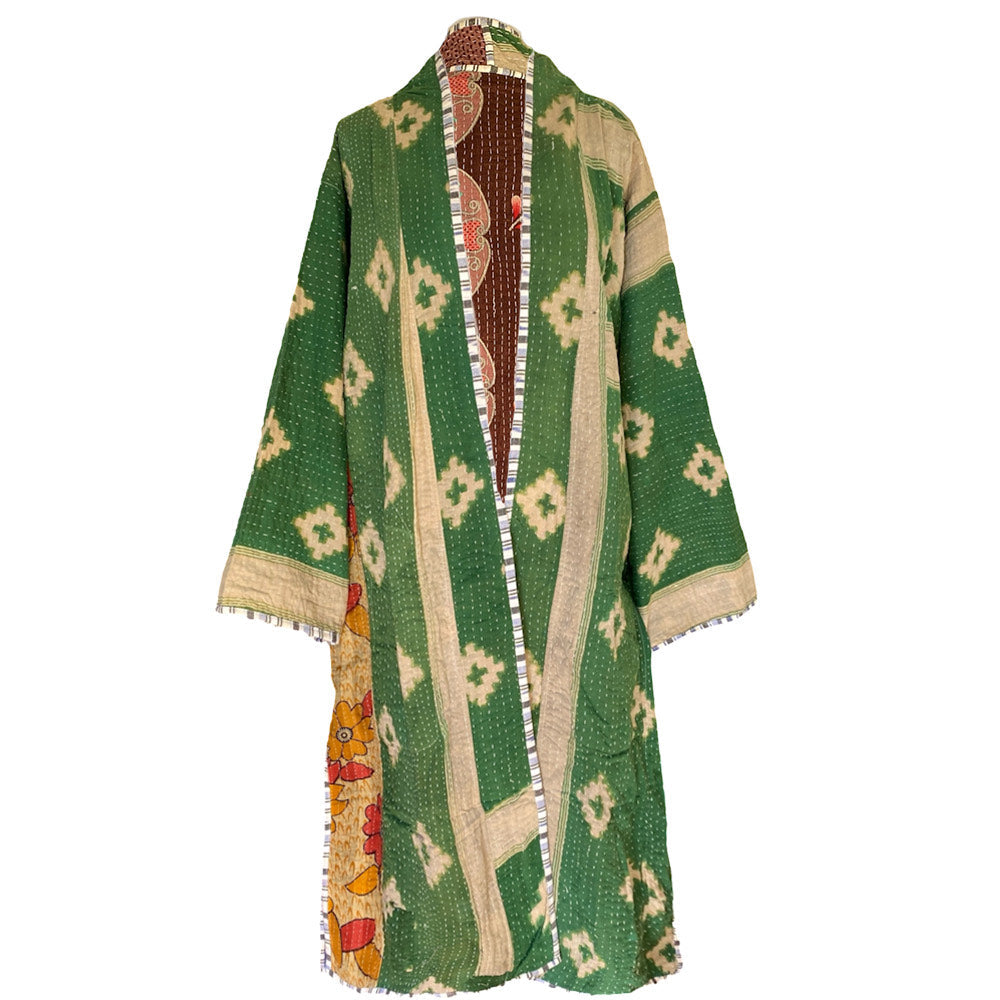 Nepal Cotton Kantha Coat One of a Kind