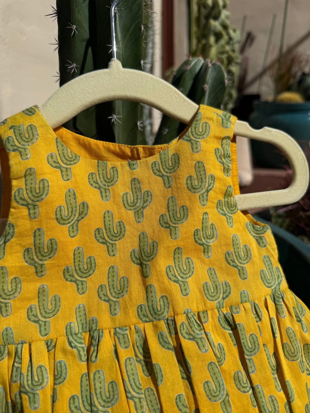Prickly Pax Cactus Marigold Bubble Dress