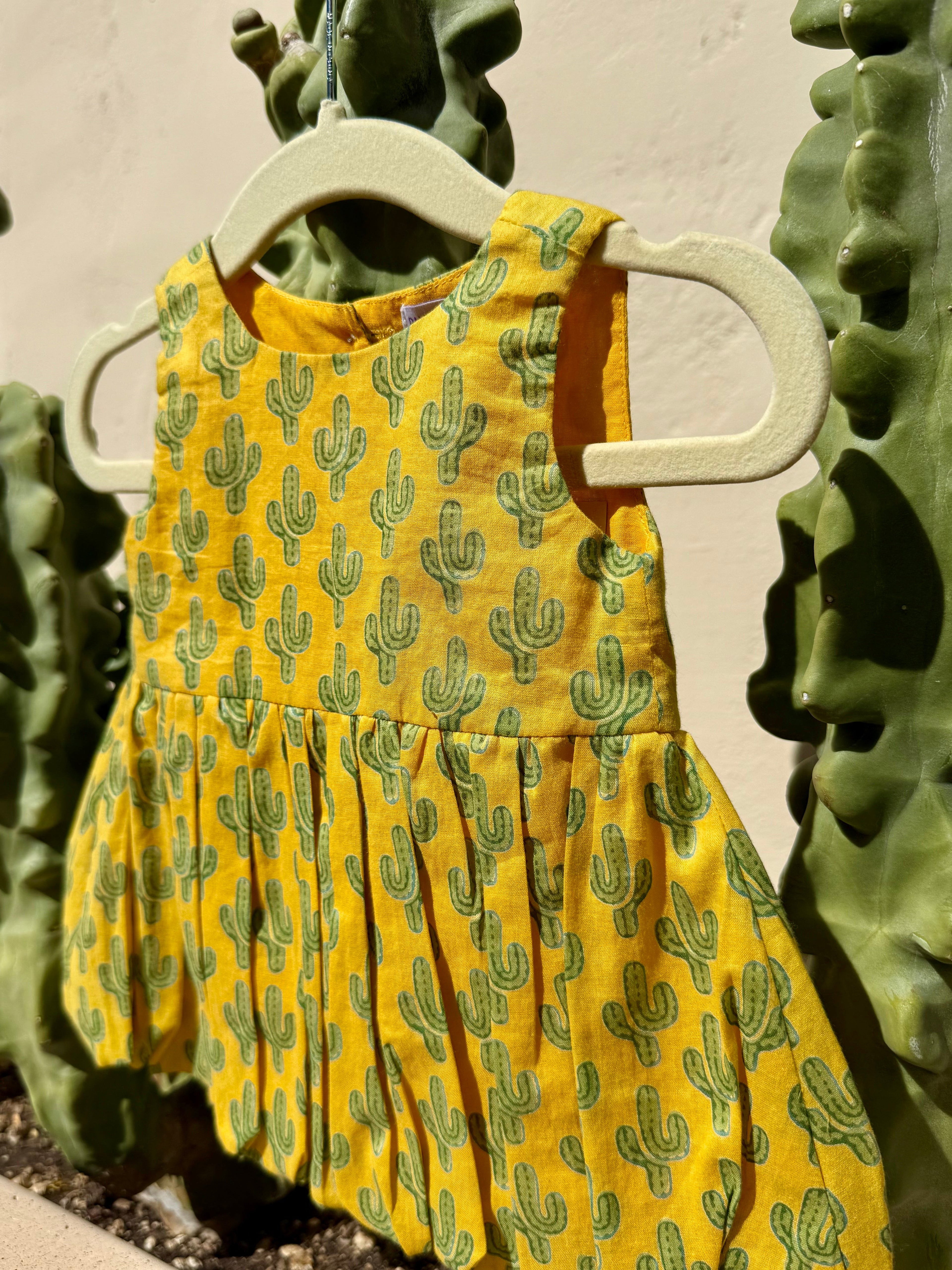 Prickly Pax Cactus Marigold Bubble Dress