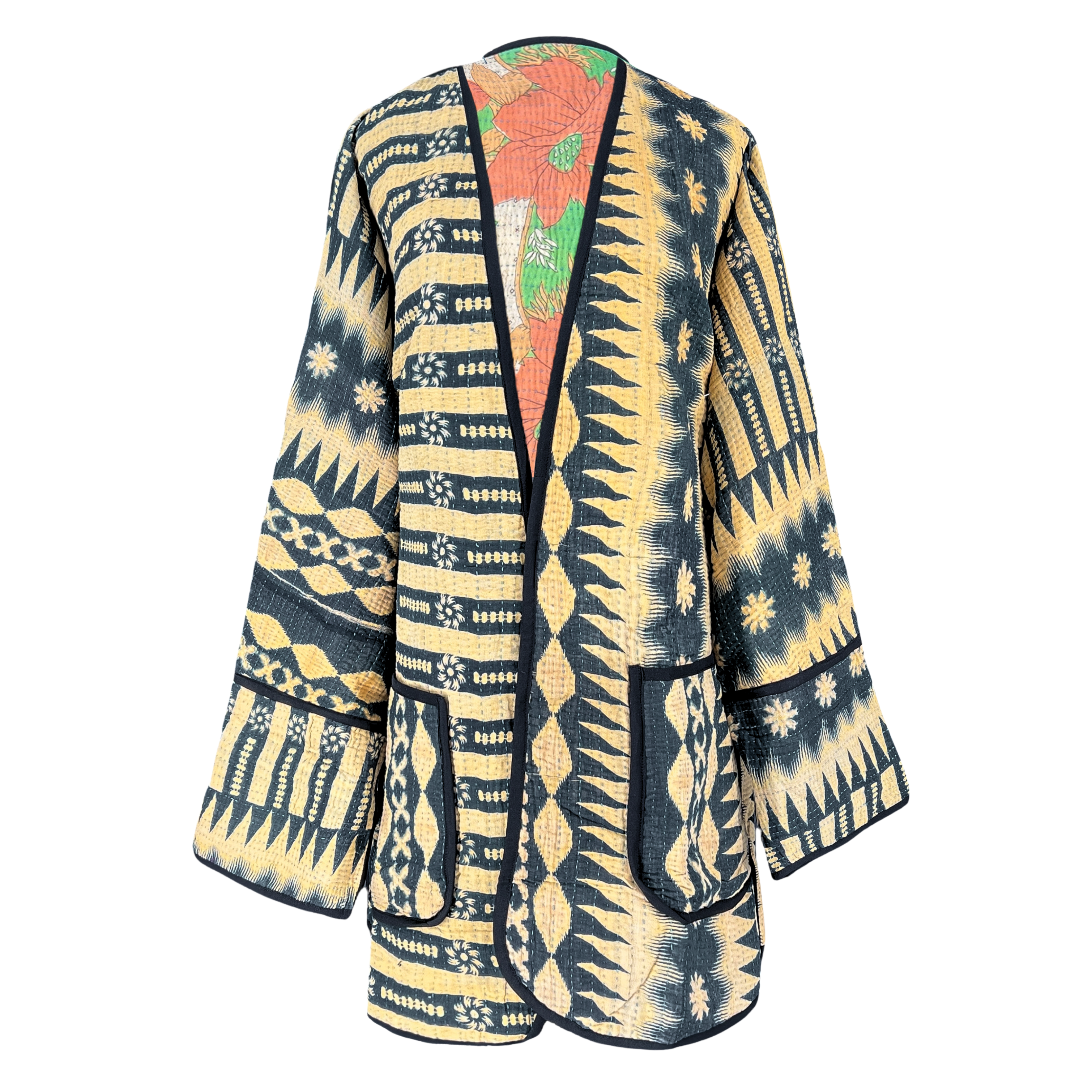 Anjuna Cotton Kantha Coat One of a Kind