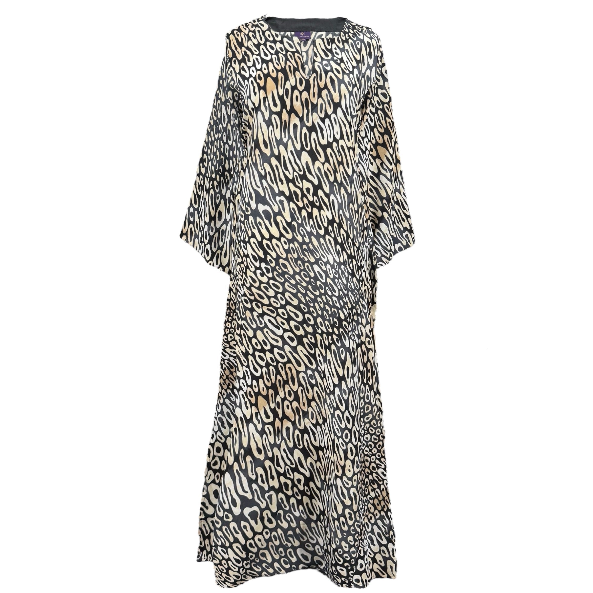 Leopardo Long Italian Silk Tunic Dress