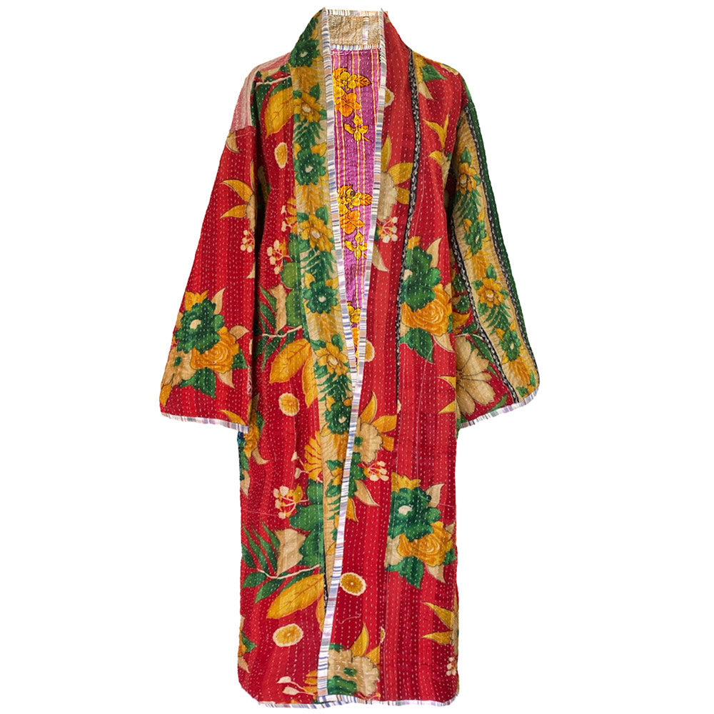 Awena Cotton Kantha Coat ONE OF A KIND