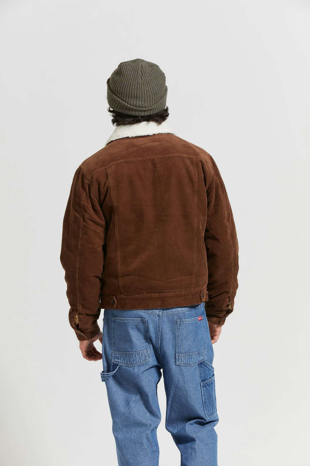 Cable Sherpa Lined Trucker Jacket - Pinecone Brown