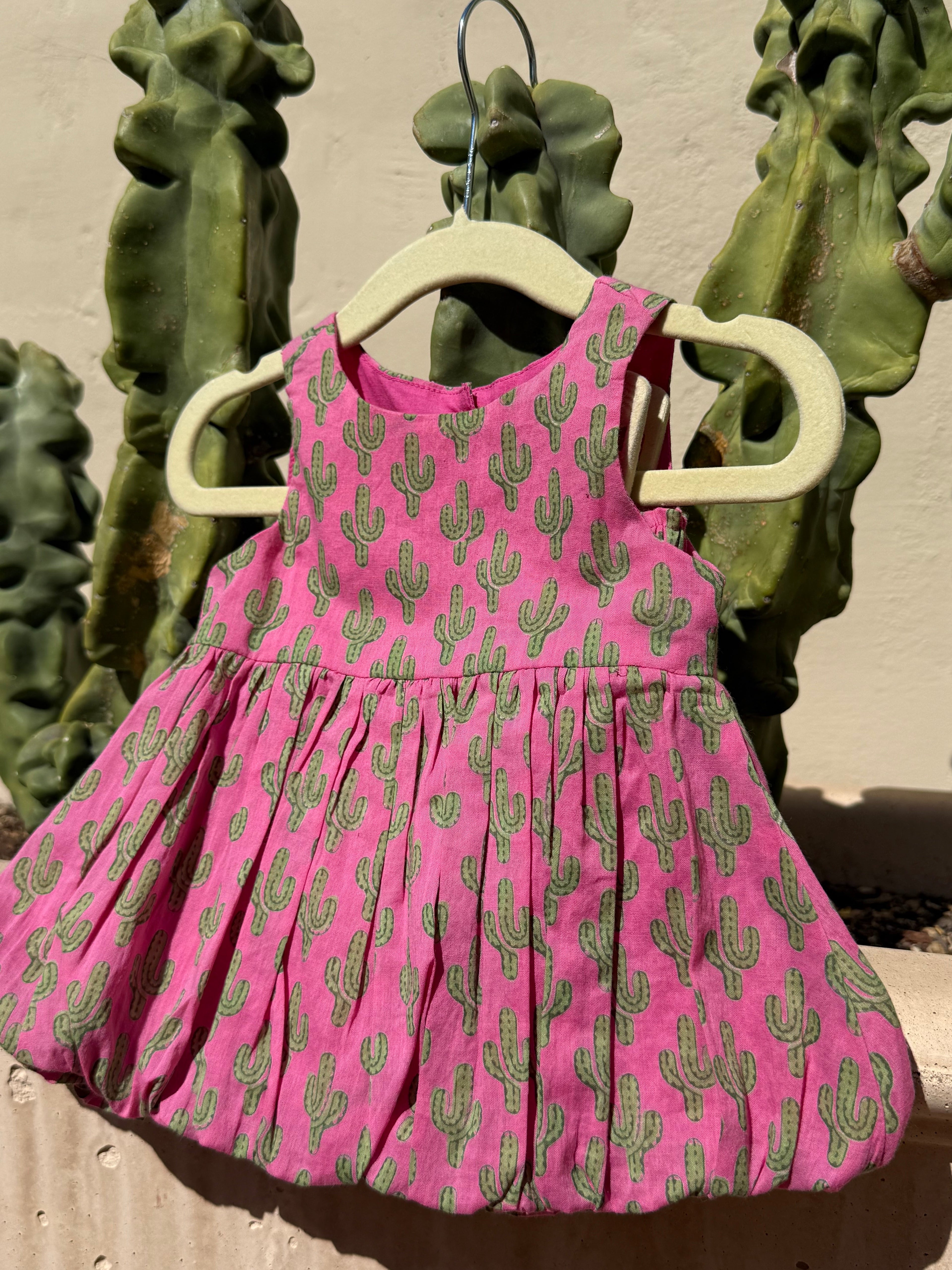 Prickly Pax Cactus Pink Bubble Dress