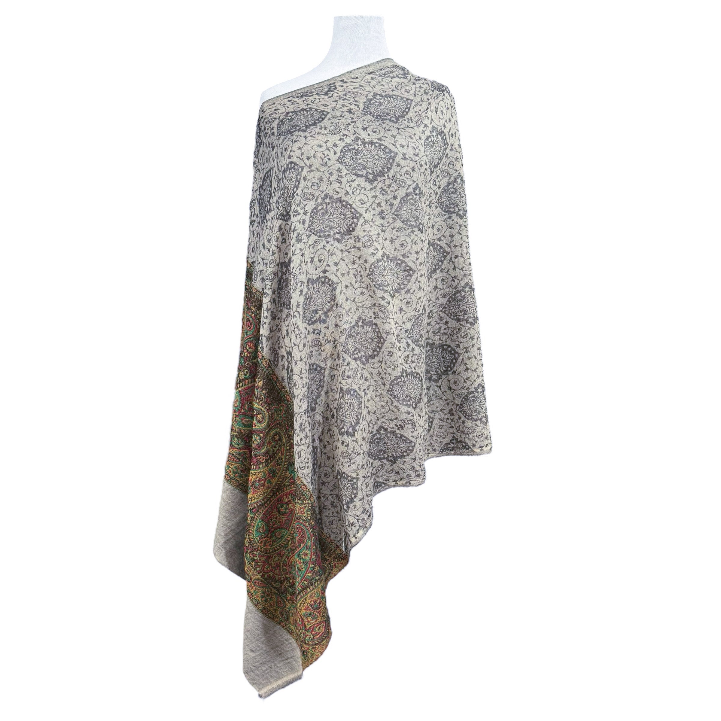 Ujjayanta Paisley Fine Wool Shawl One of a Kind