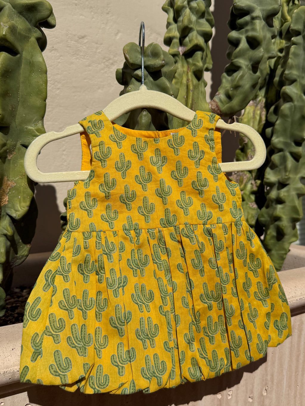 Prickly Pax Cactus Marigold Bubble Dress