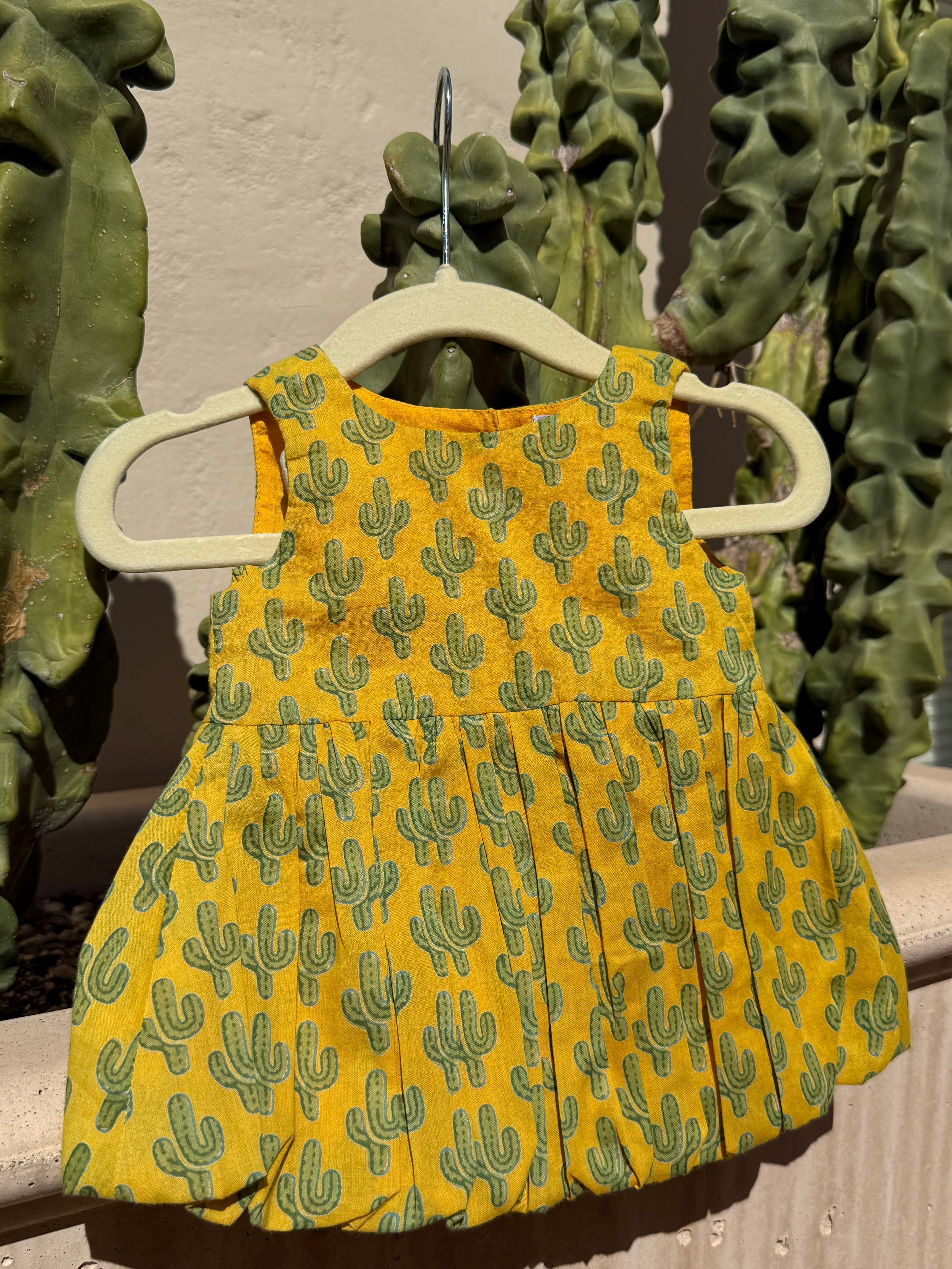 Prickly Pax Cactus Marigold Bubble Dress