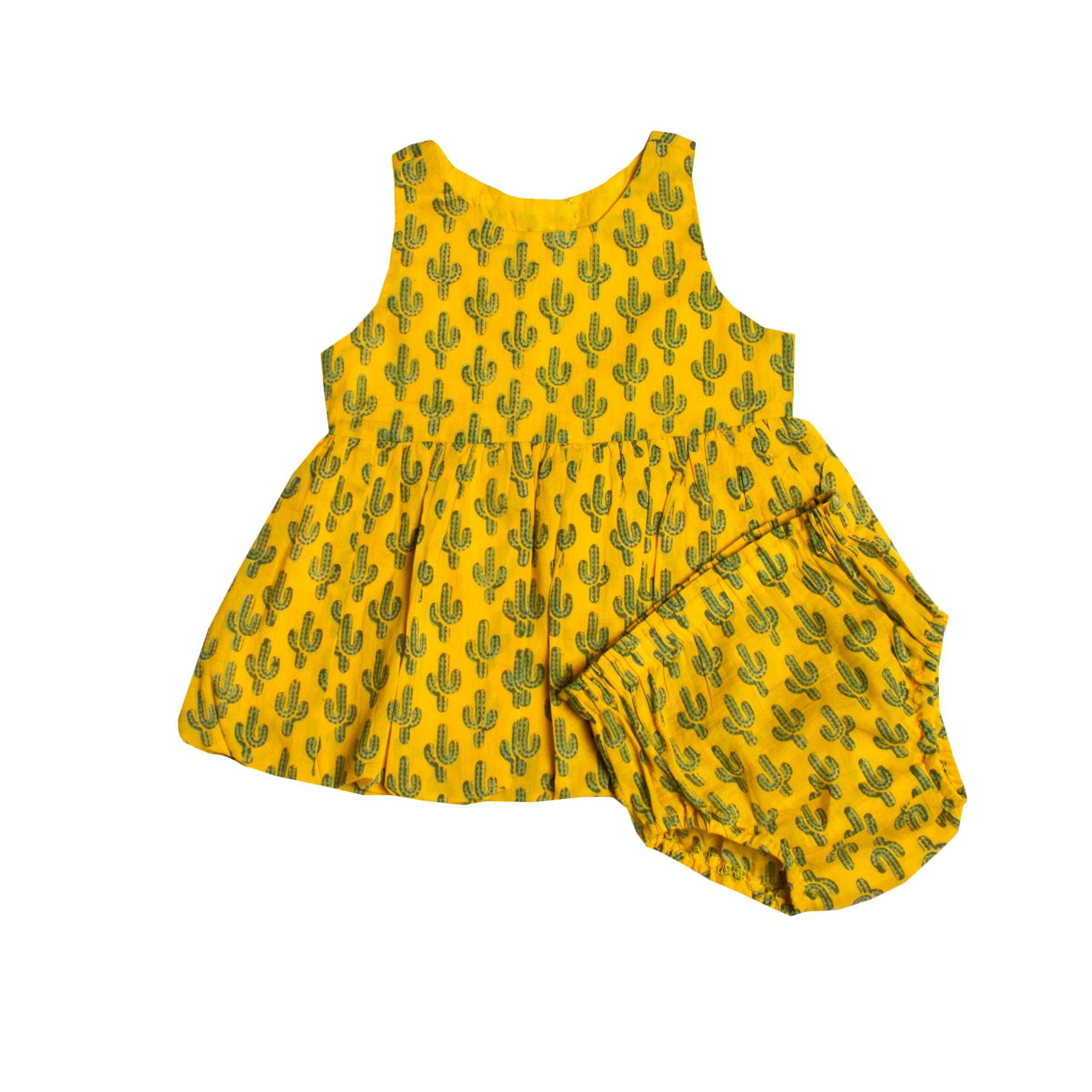 Prickly Pax Cactus Marigold Bubble Dress
