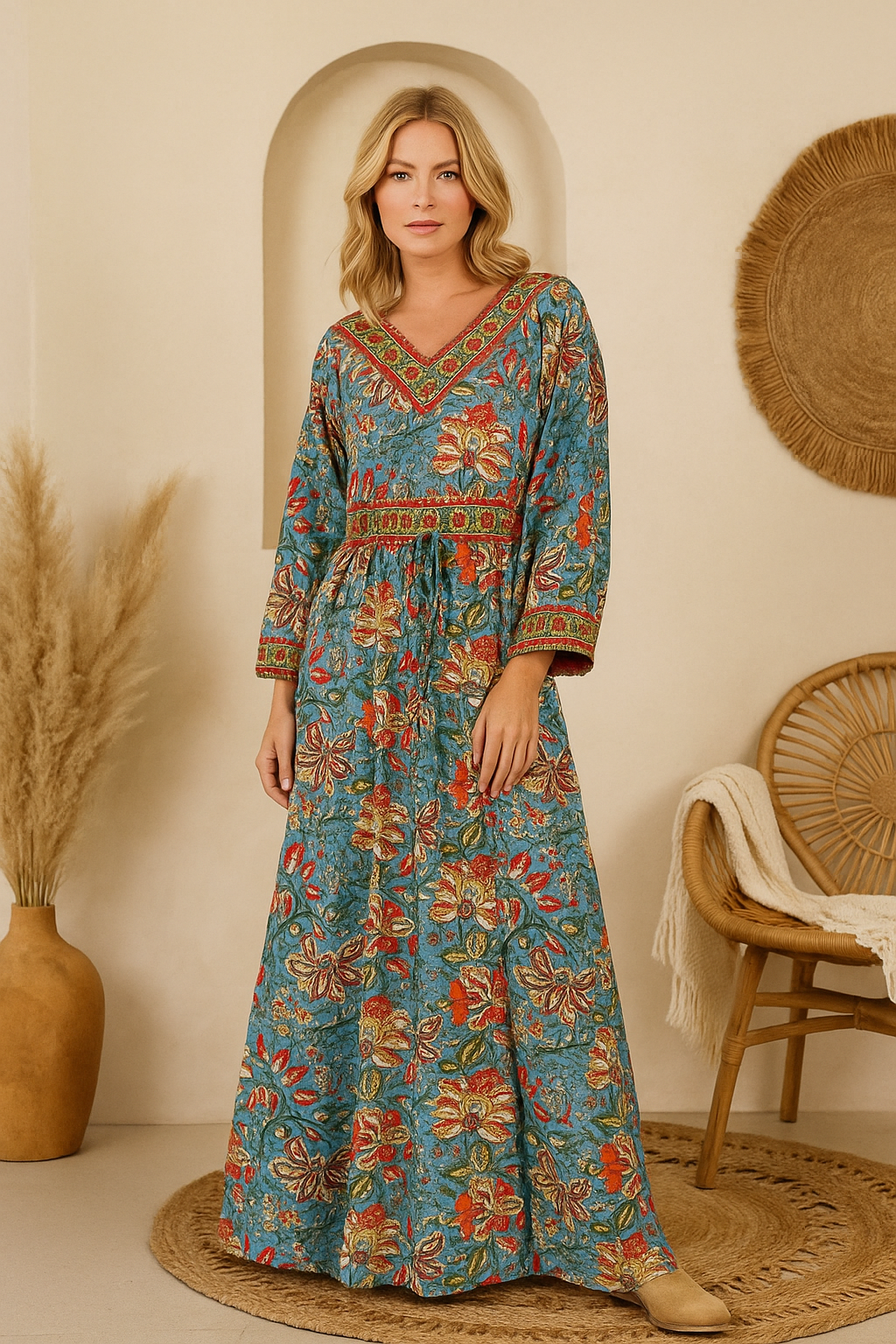 Fleury Blue Impero Maxi Dress