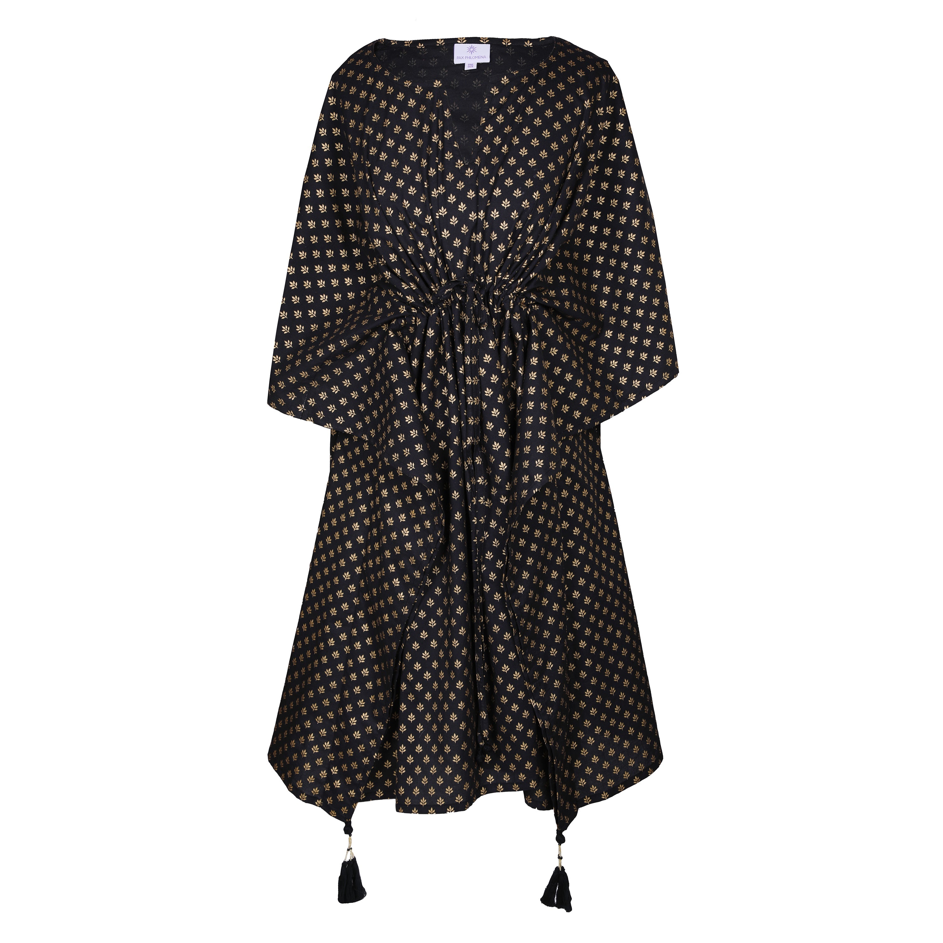 Diana Black Midi Kaftan Dress