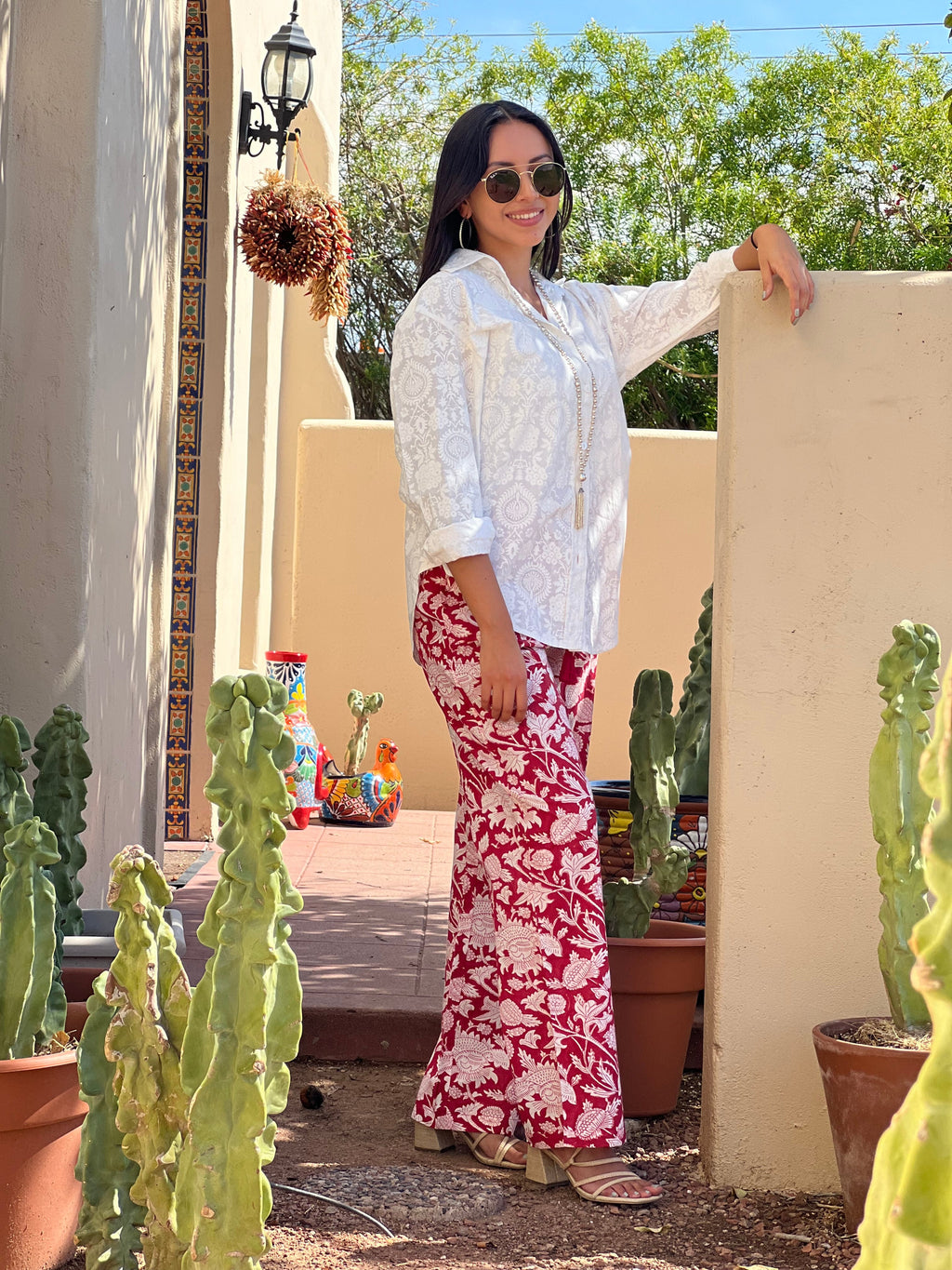 Laura Floral Cotton Lounge Pants Store Credit Only