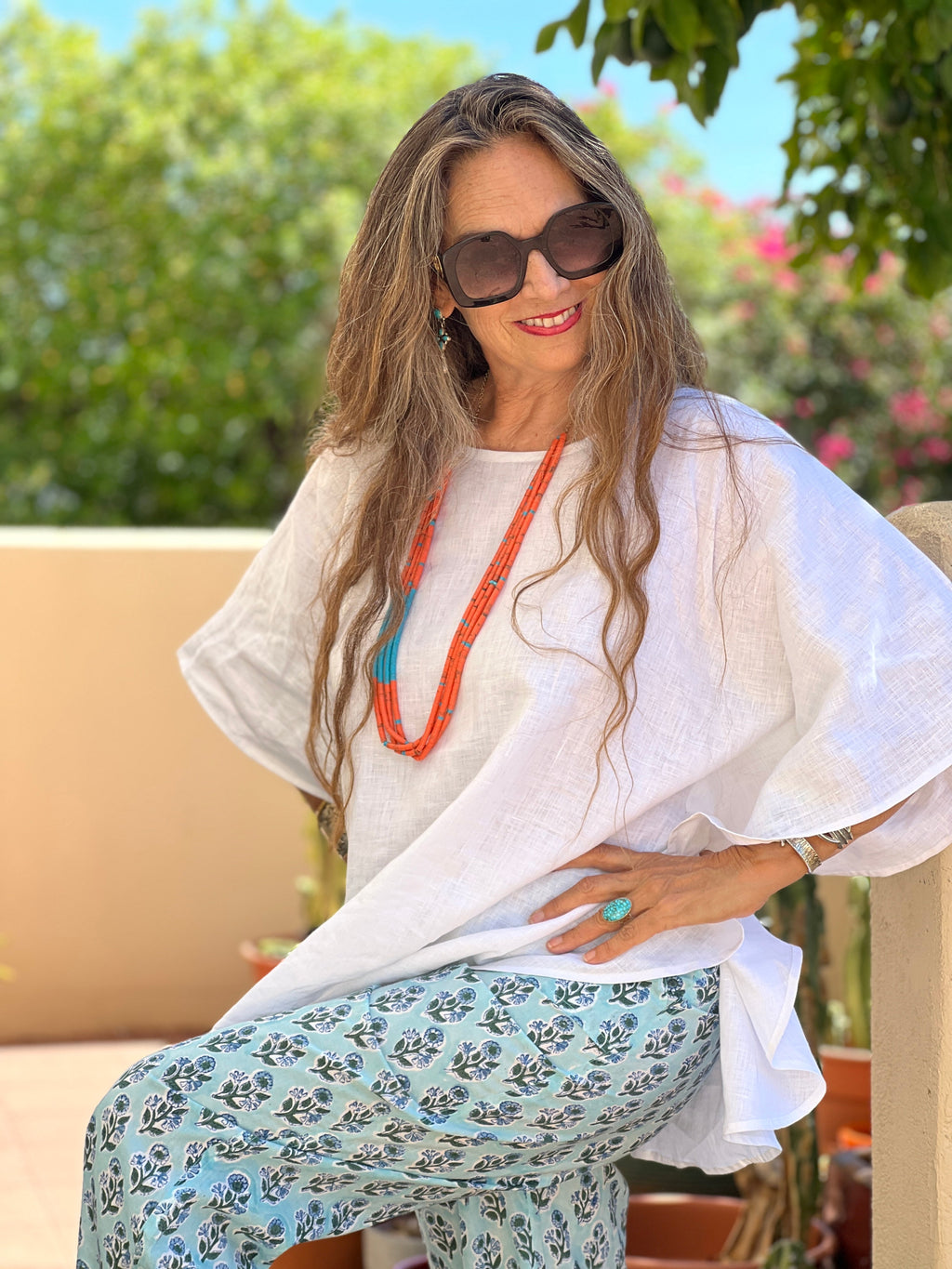 Bellino Blue Floral Lounge Pants