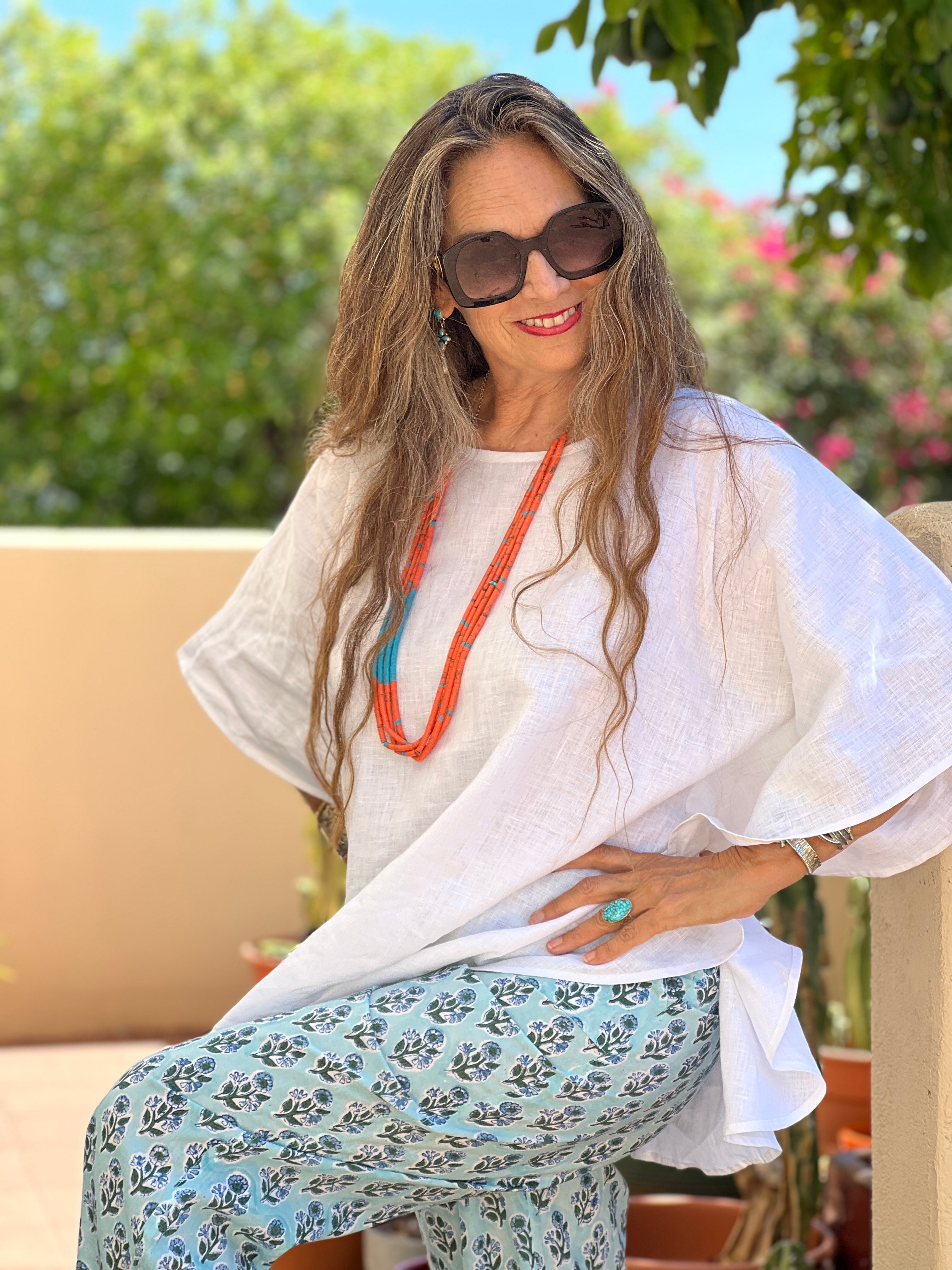 Bellino Blue Floral Lounge Pants