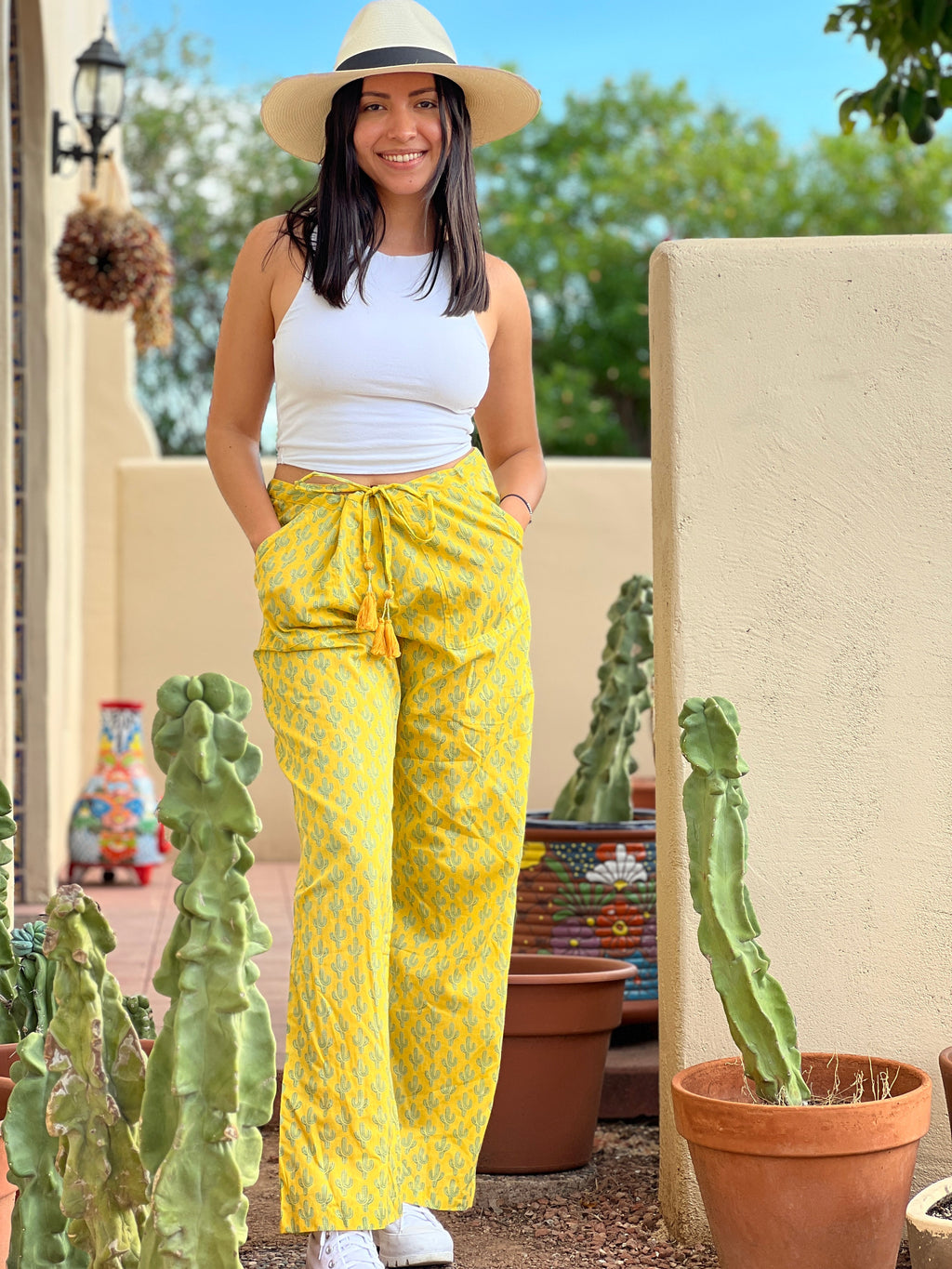 Marigold Prickly Pax Cactus Lounge Pants