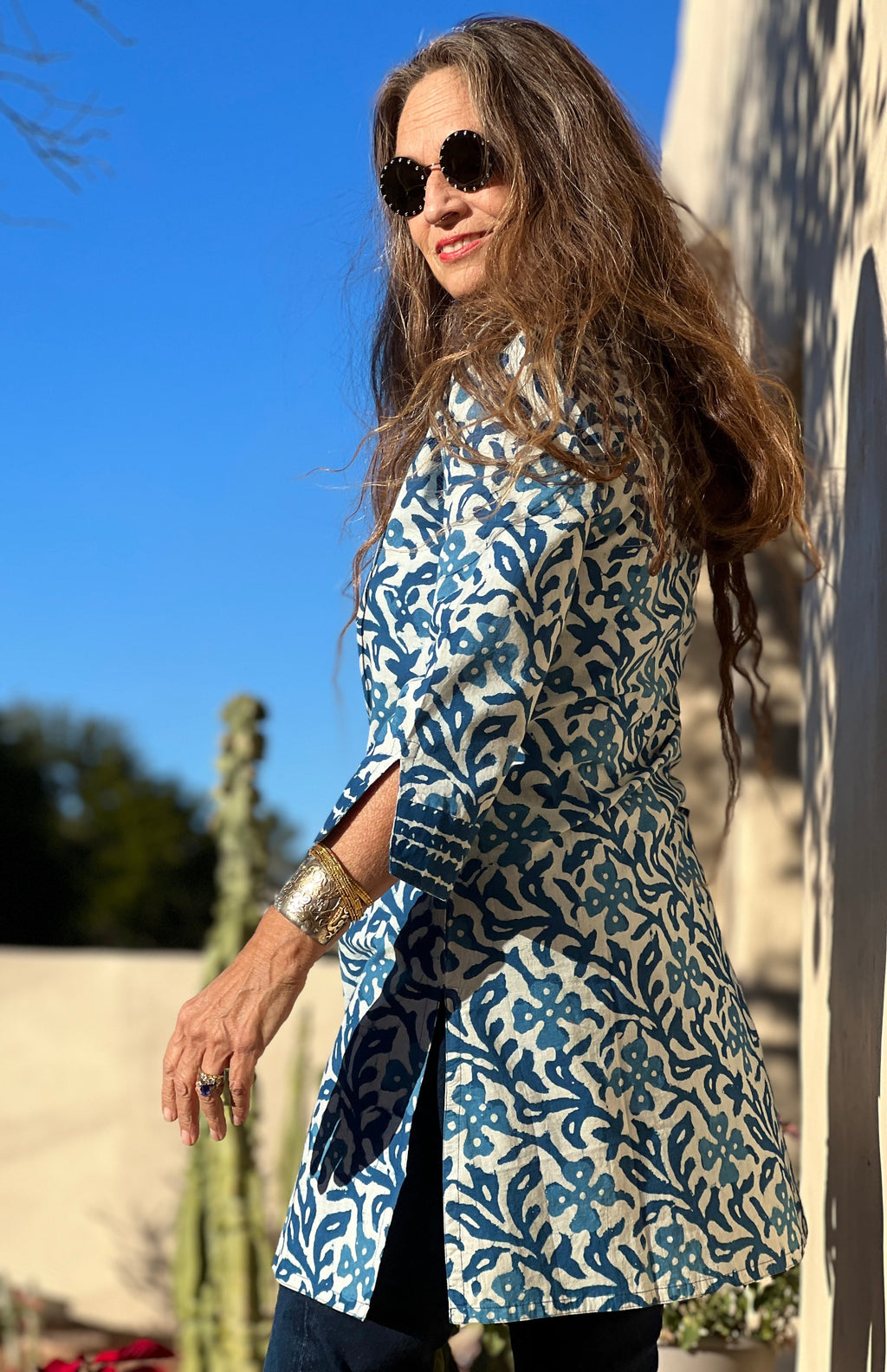 Isadora Floral Cotton Tunic