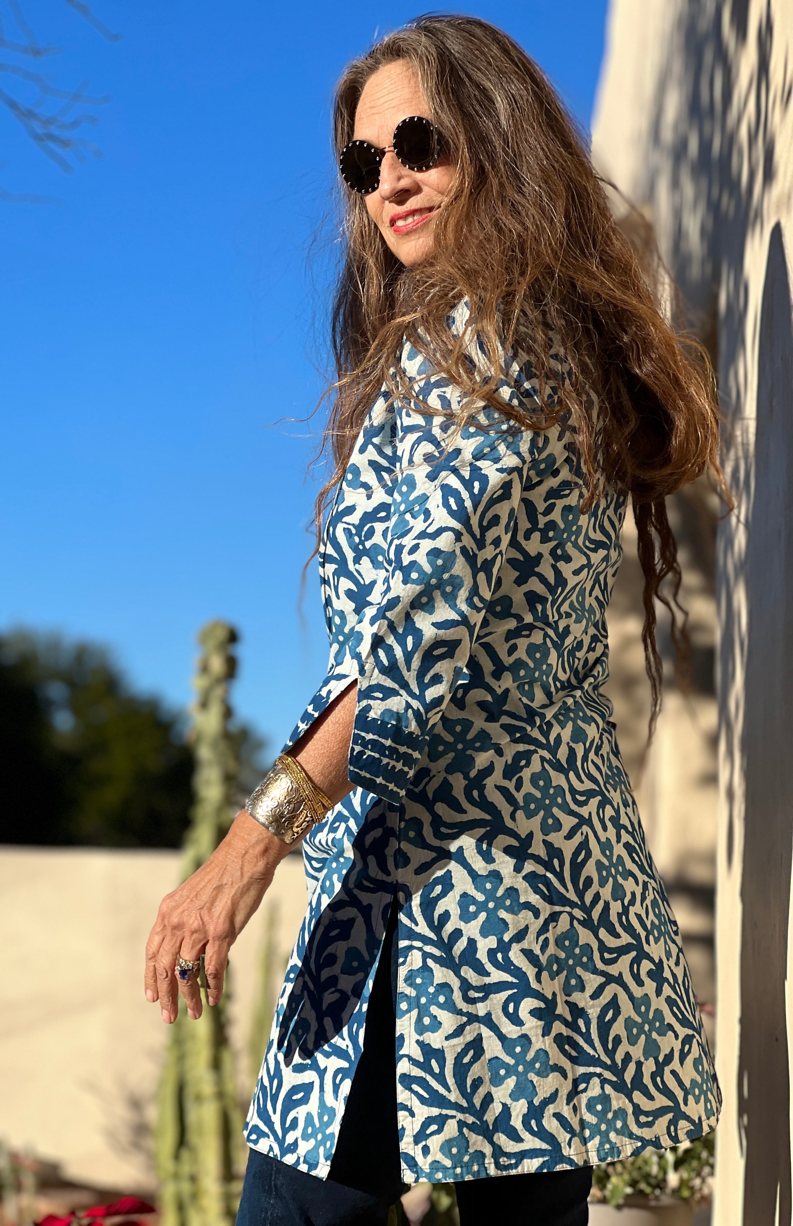 Isadora Floral Cotton Tunic