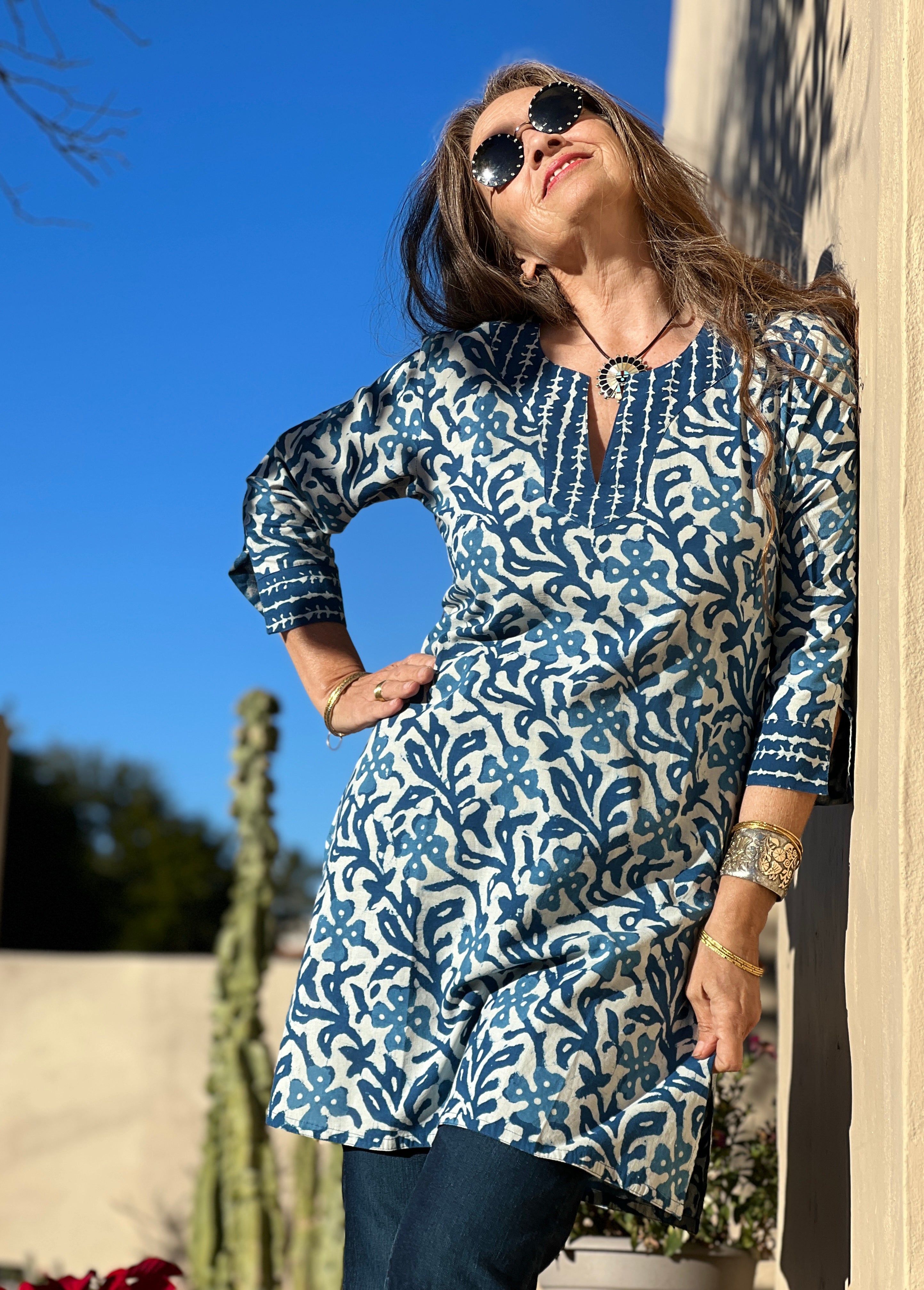 Isadora Floral Cotton Tunic