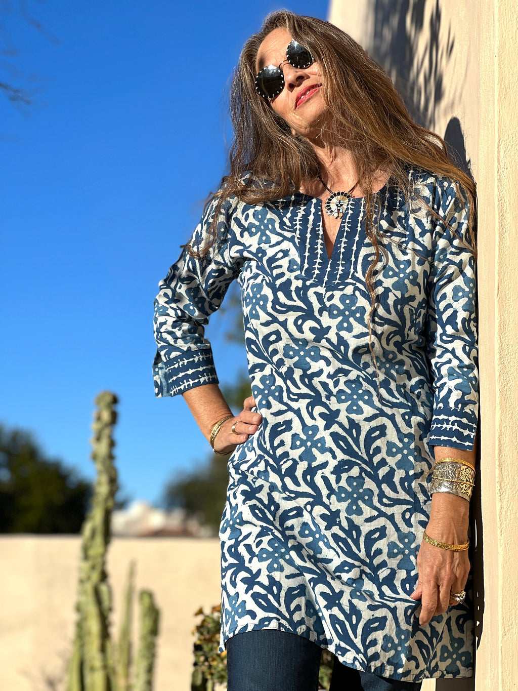 Isadora Floral Cotton Tunic