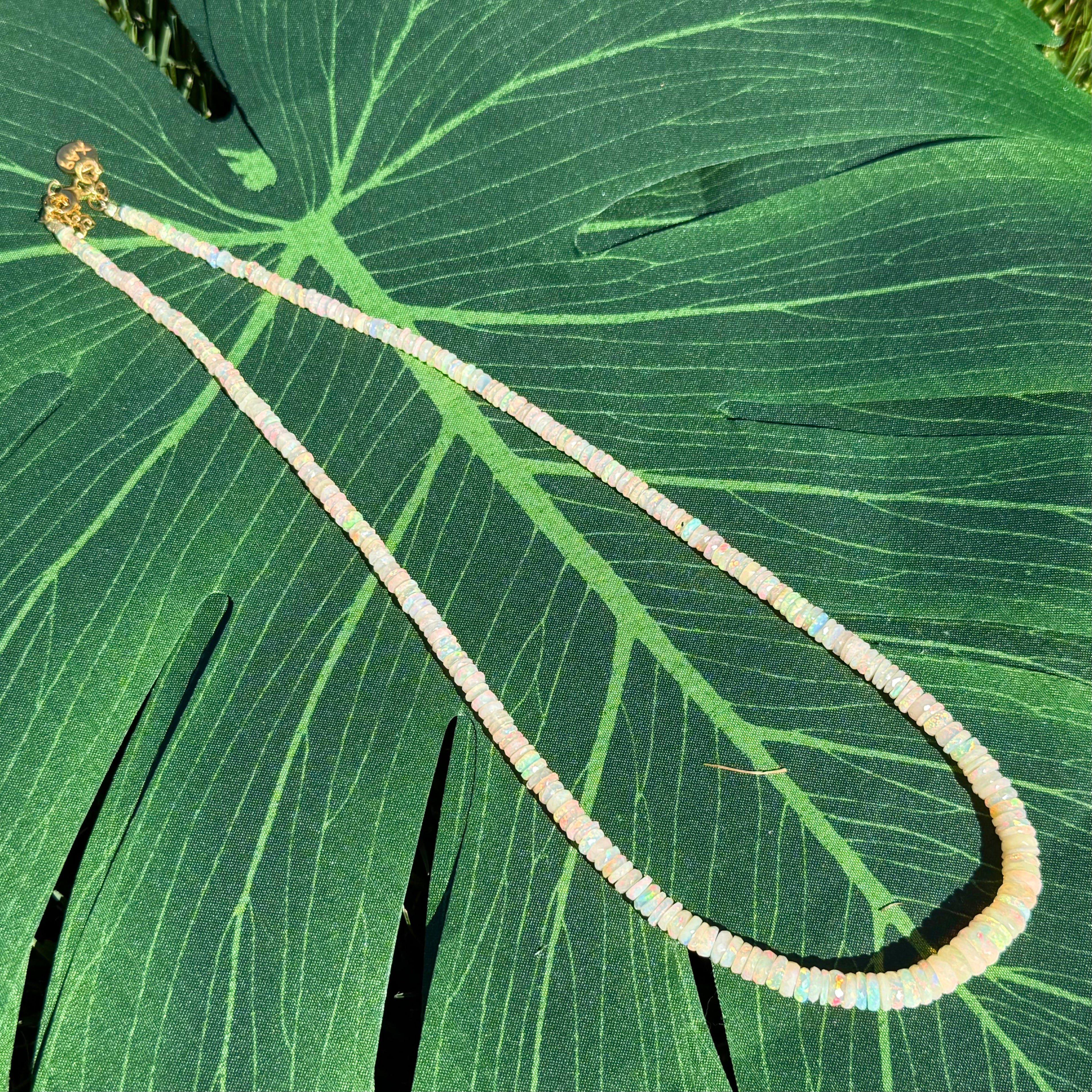 Rare Ethiopian Opal Graduated Necklace