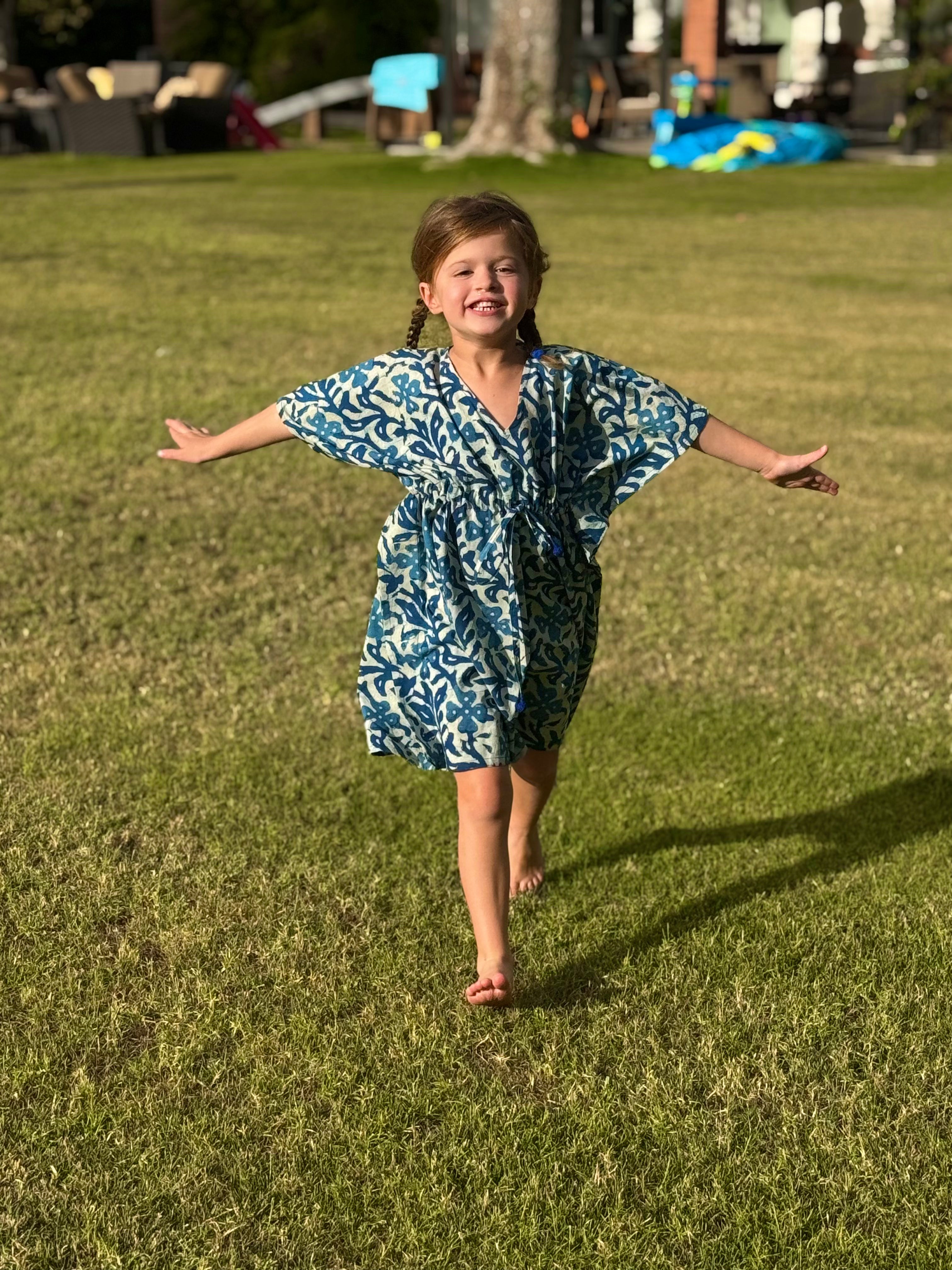 Isadora Kids Cotton Kaftan Dress