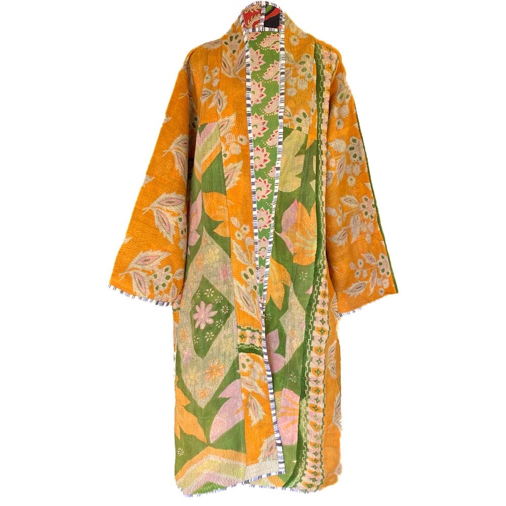 Citlali Cotton Kantha Coat One of a Kind