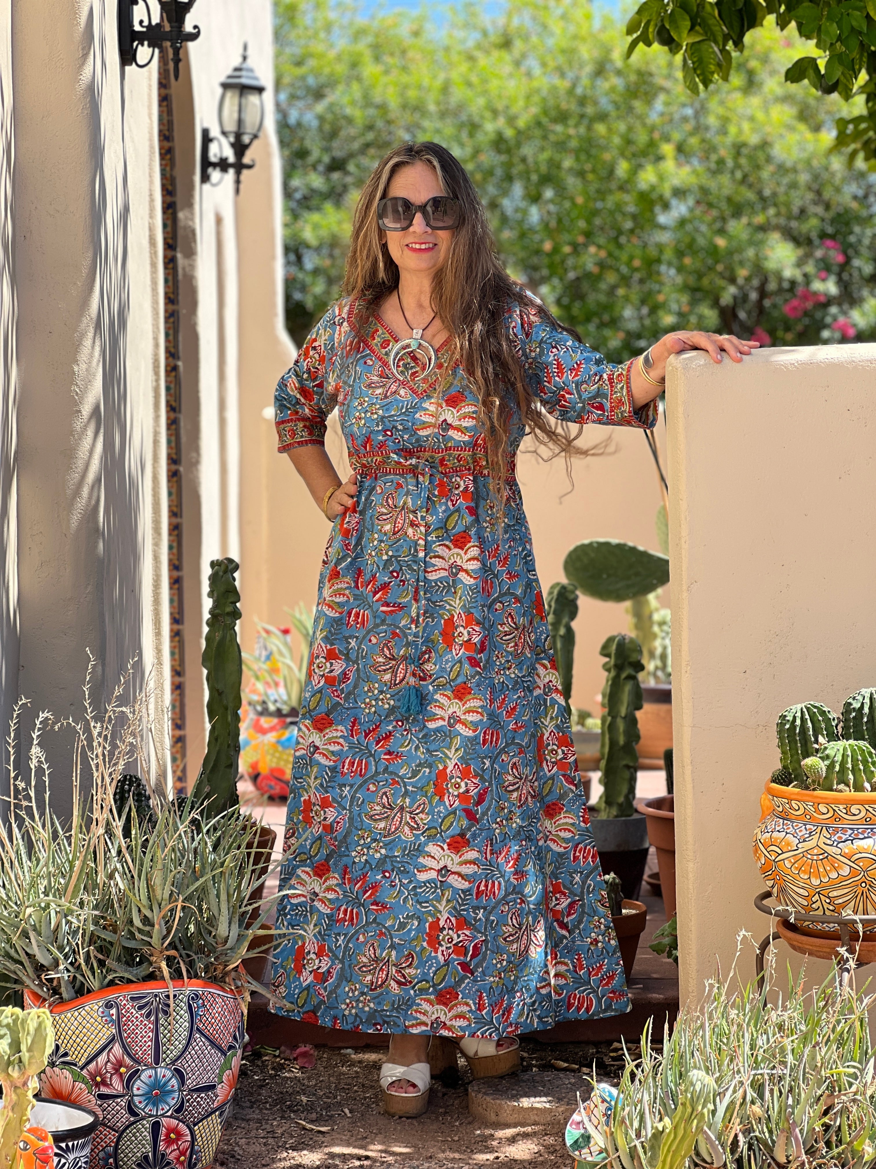 Fleury Blue Impero Maxi Dress