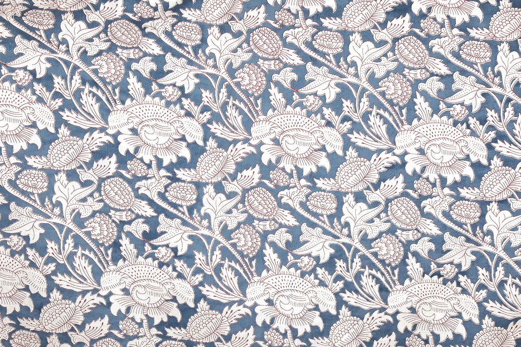 Laura Pewter Floral Cotton Lounge Pants Final Sale