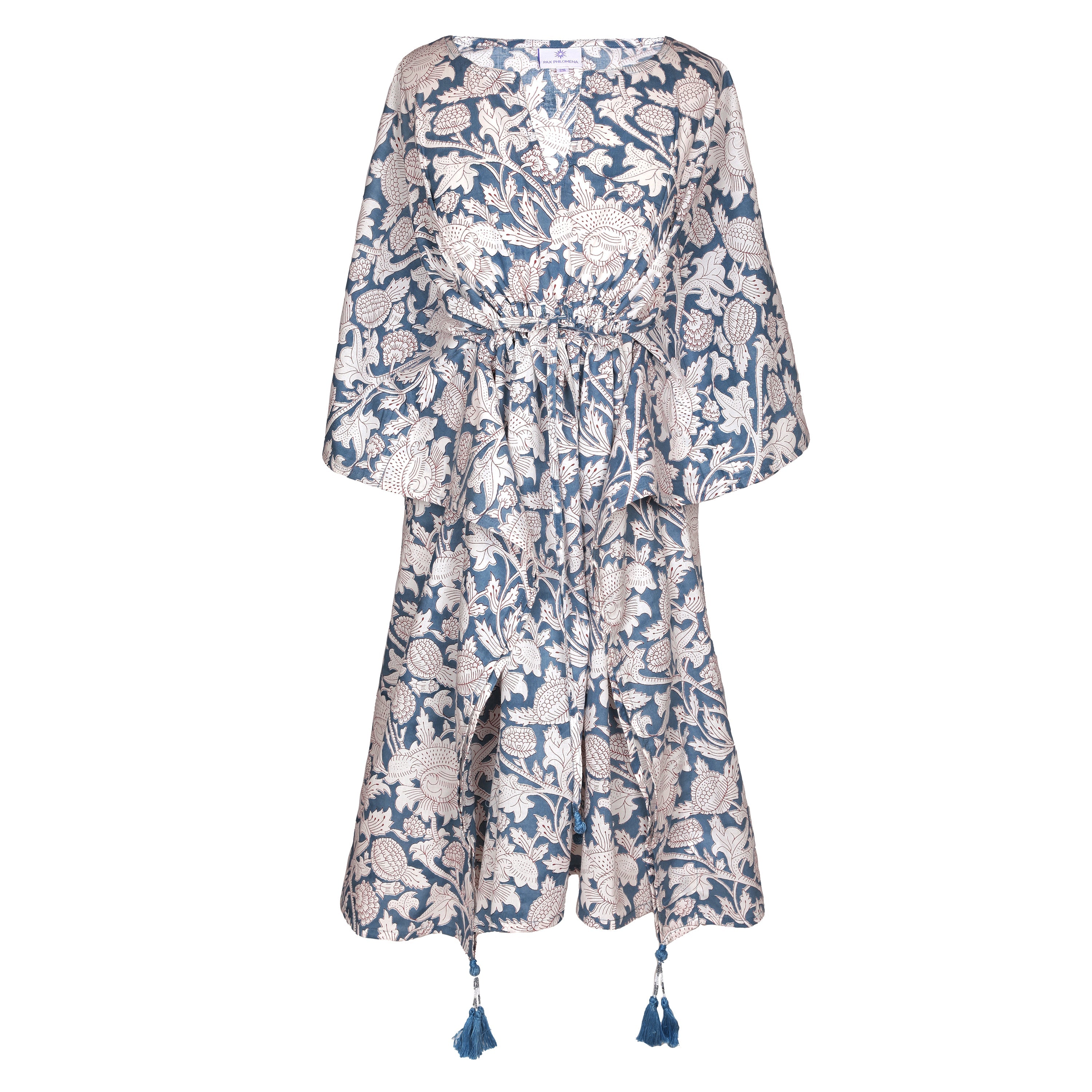 Laura Pewter Floral Midi Kaftan Dress Store Credit