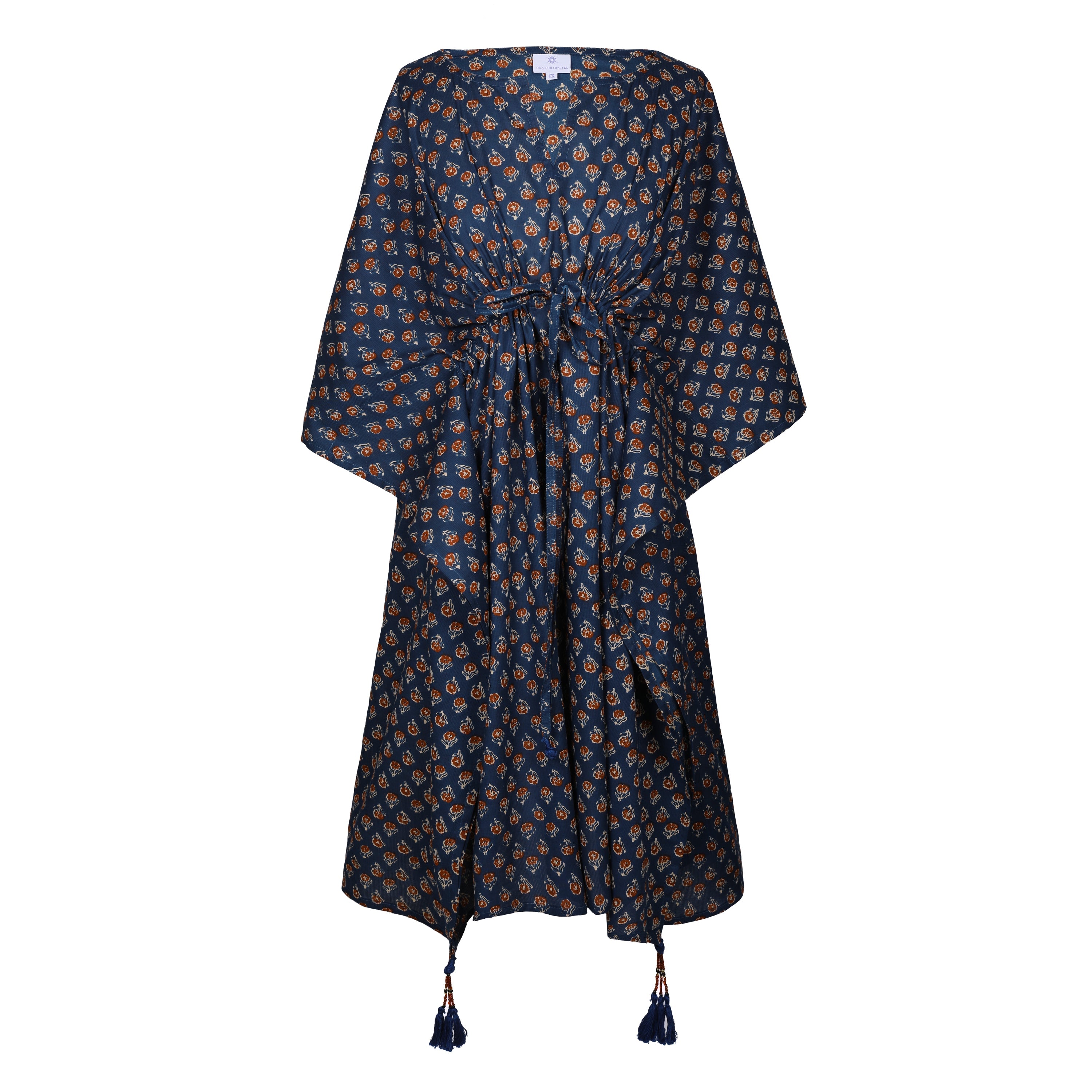 Maximillian Floral Midi Cotton Kaftan Dress