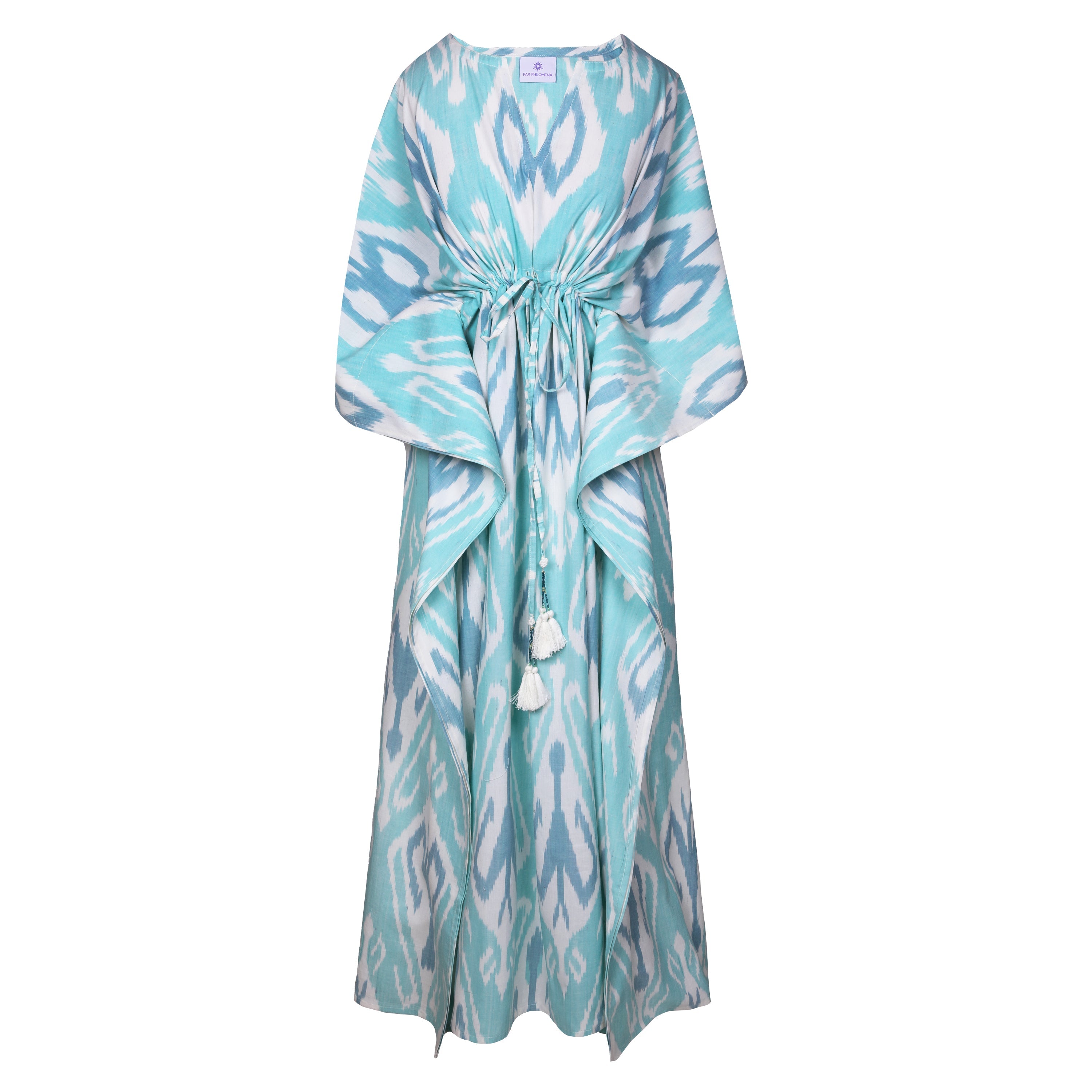 Miramar Cotton Ikat Maxi Kaftan Dress Store Credit