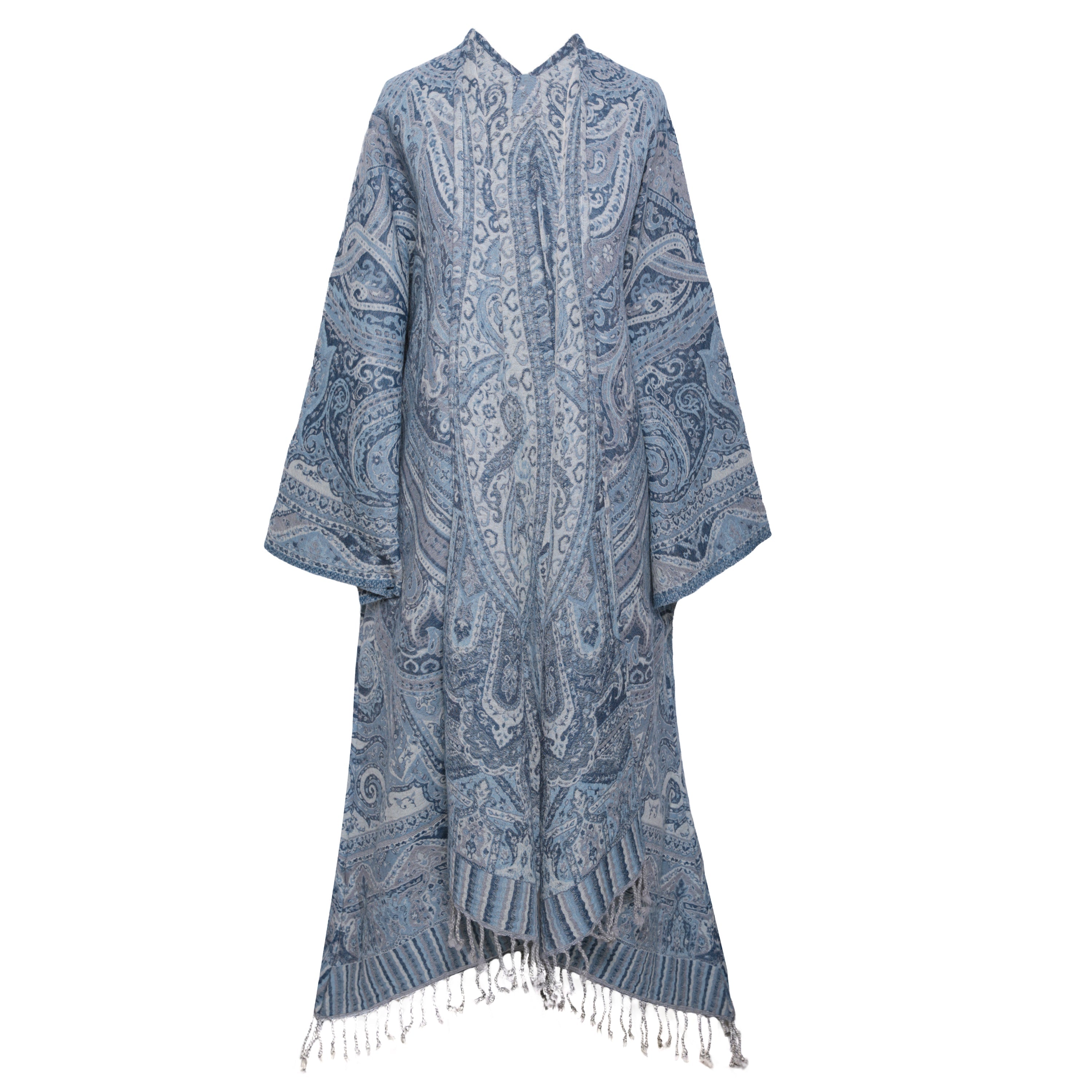 Neela Paisley Boiled Wool Kimono Coat