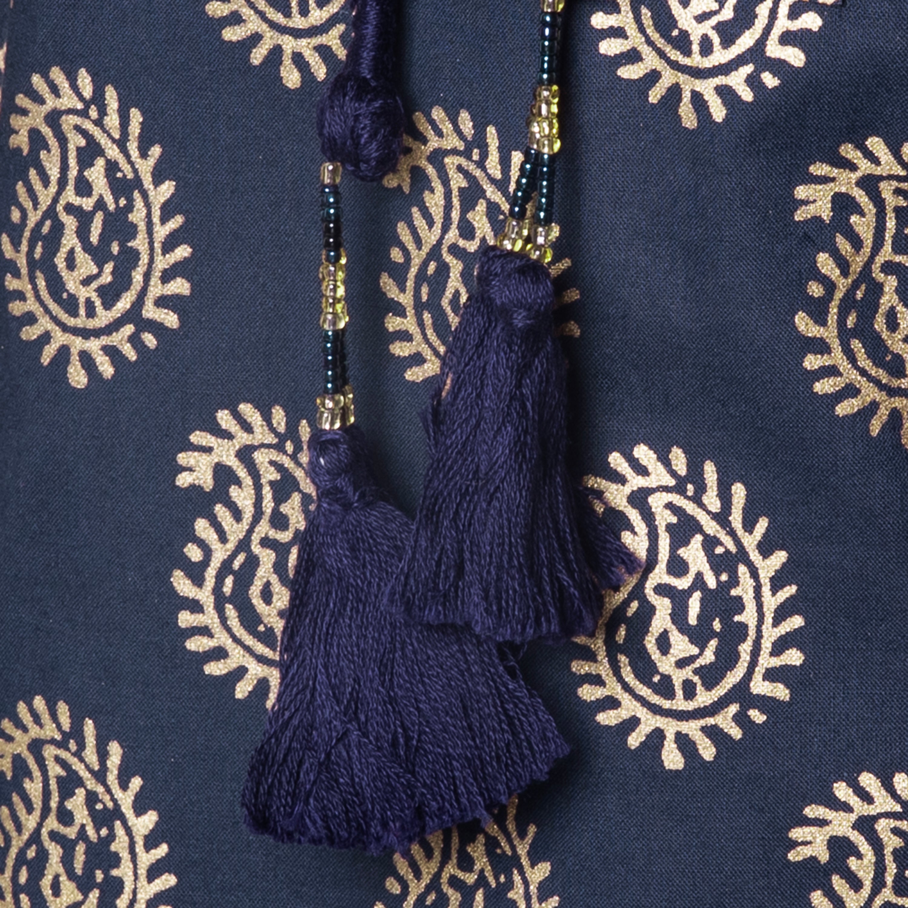 Nefertiti Navy Paisley Cotton Lounge Pant Store Credit