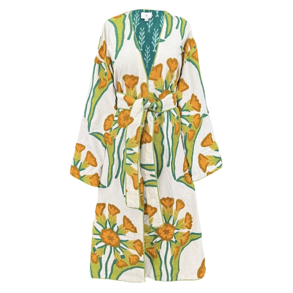 Deco Floral Suzani Gold Coat One of A Kind