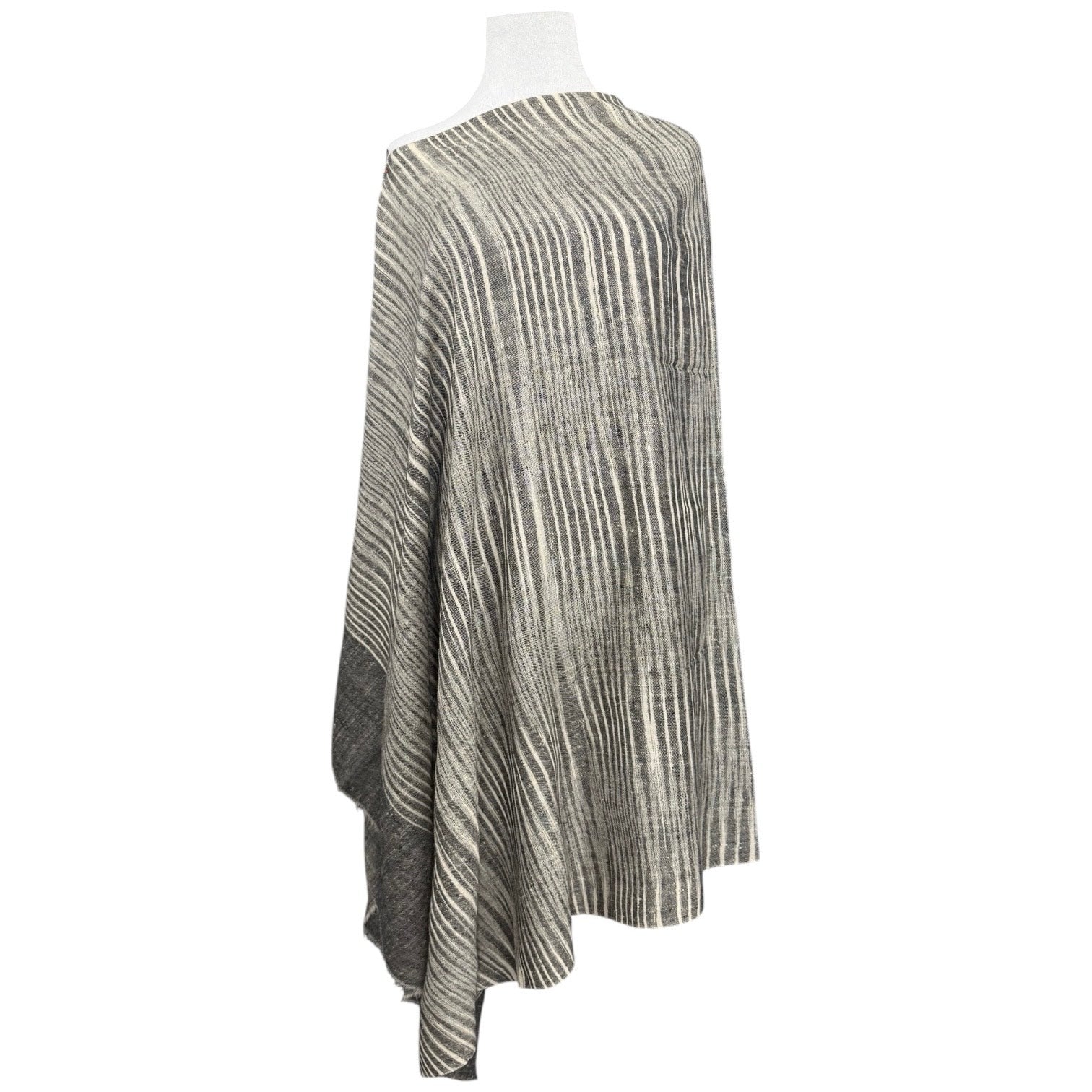 Loktak Pashmina Ikat Shawl Natural Dyes Hand Woven One of a Kind