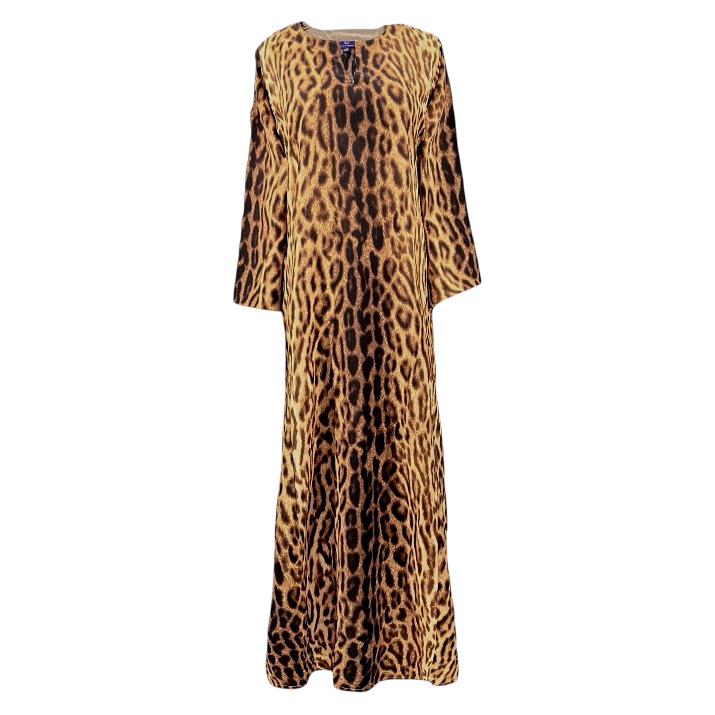 Jeanie Jaguar Italian Silk Long Tunic Dress