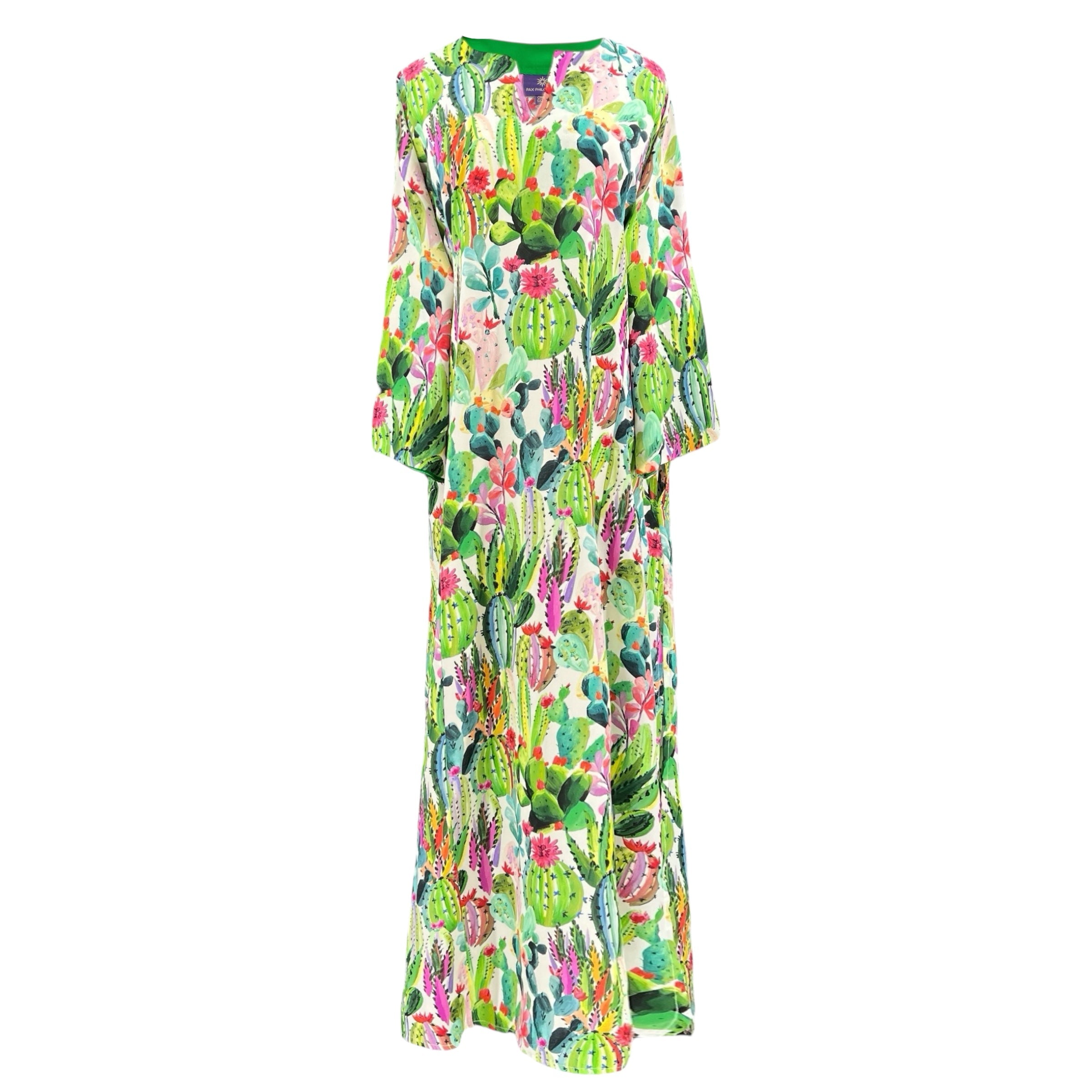 Primavera Italian Silk Long Tunic Dress