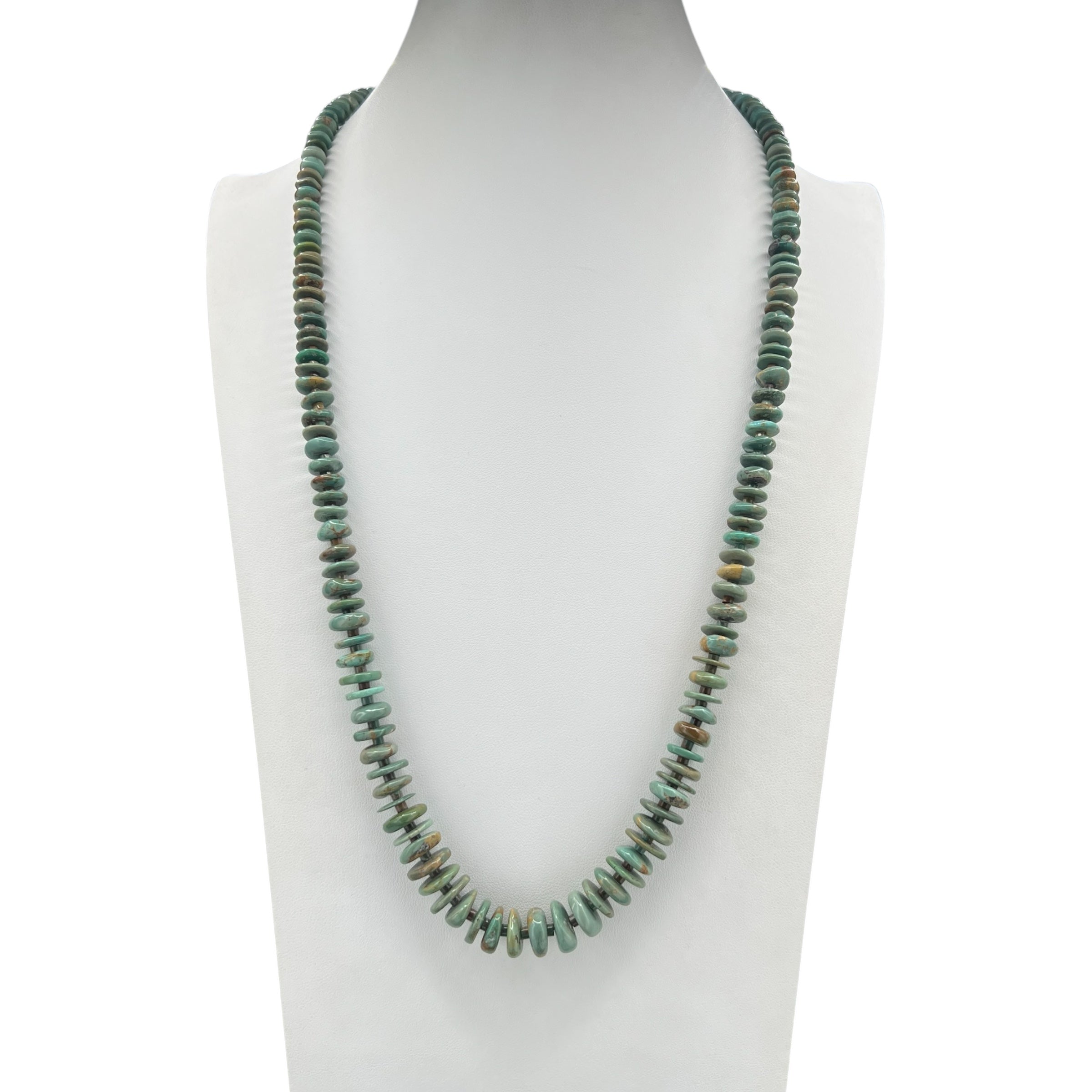 Rare Fox Graduated Turquoise Necklace Santo Domingo