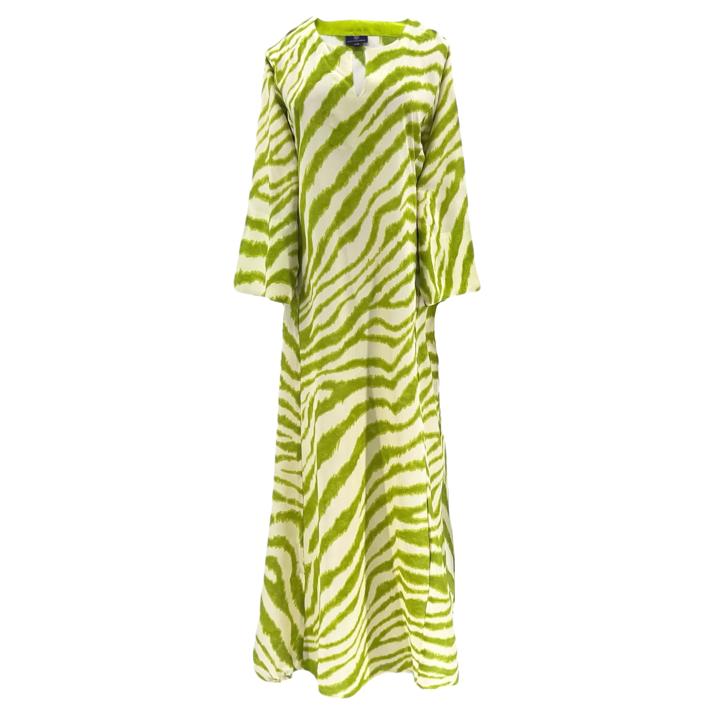 Zebra Limone Italian Silk Tunic Dress