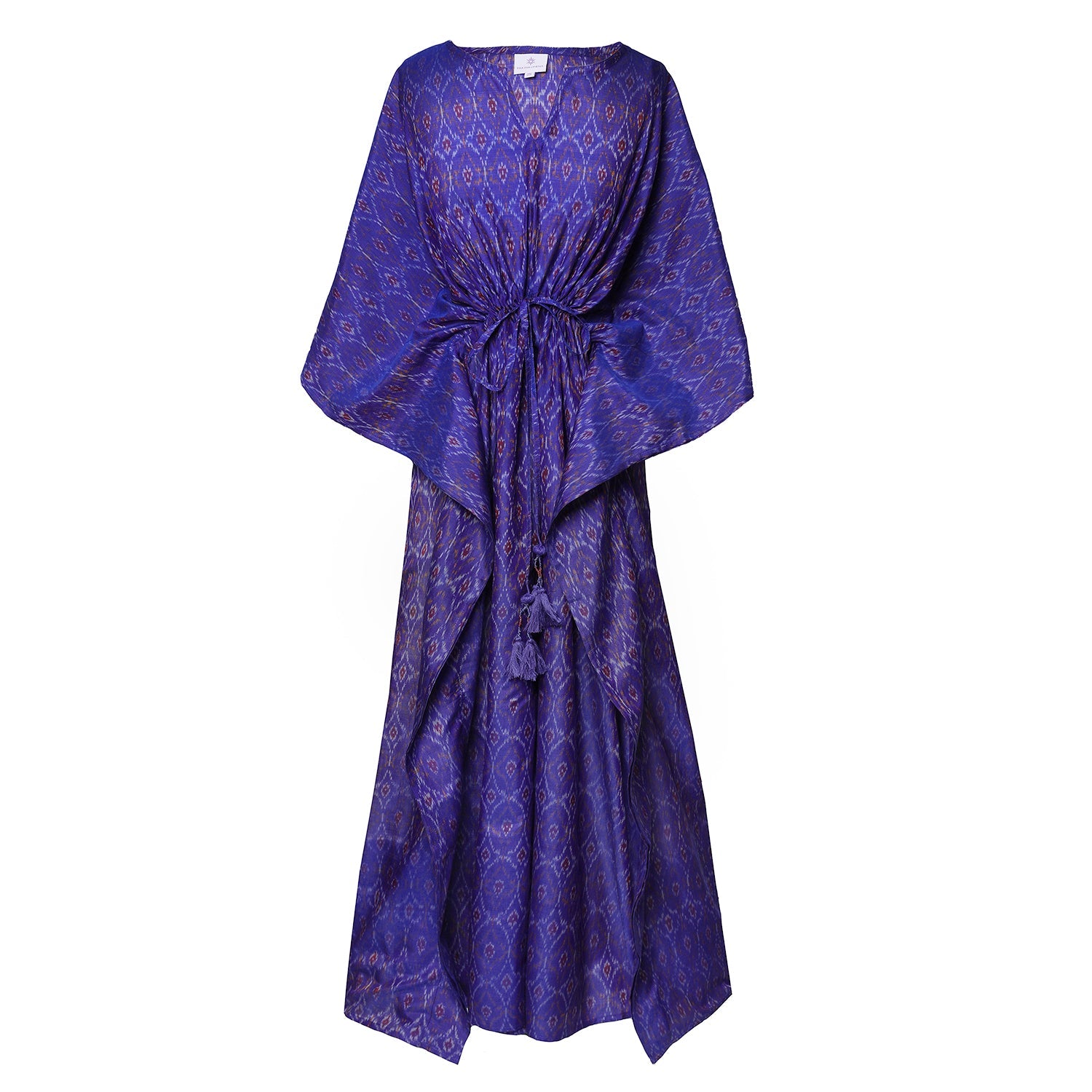 Purple Princess Silk Cotton Ikat Maxi