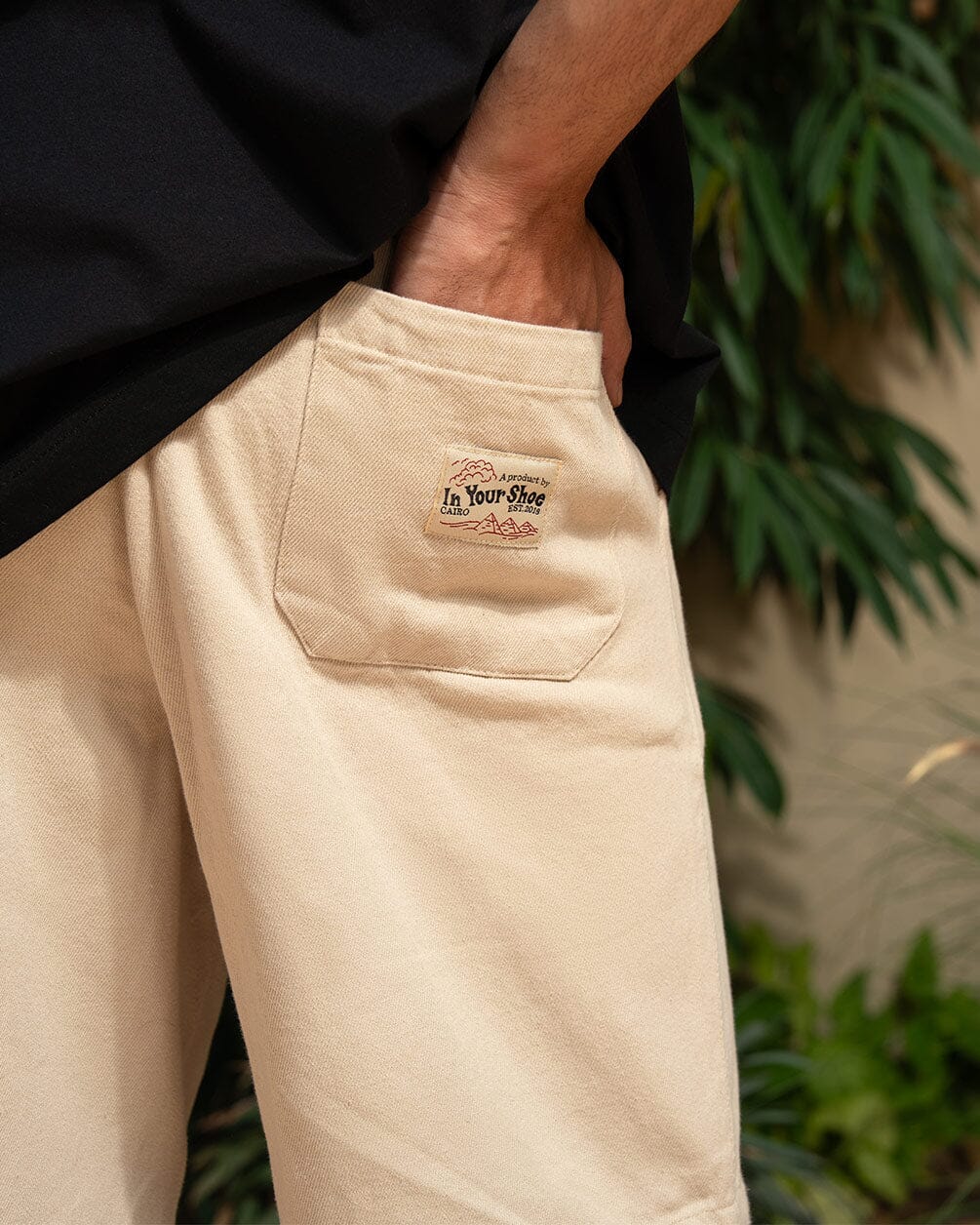 Beige Gabardine Shorts