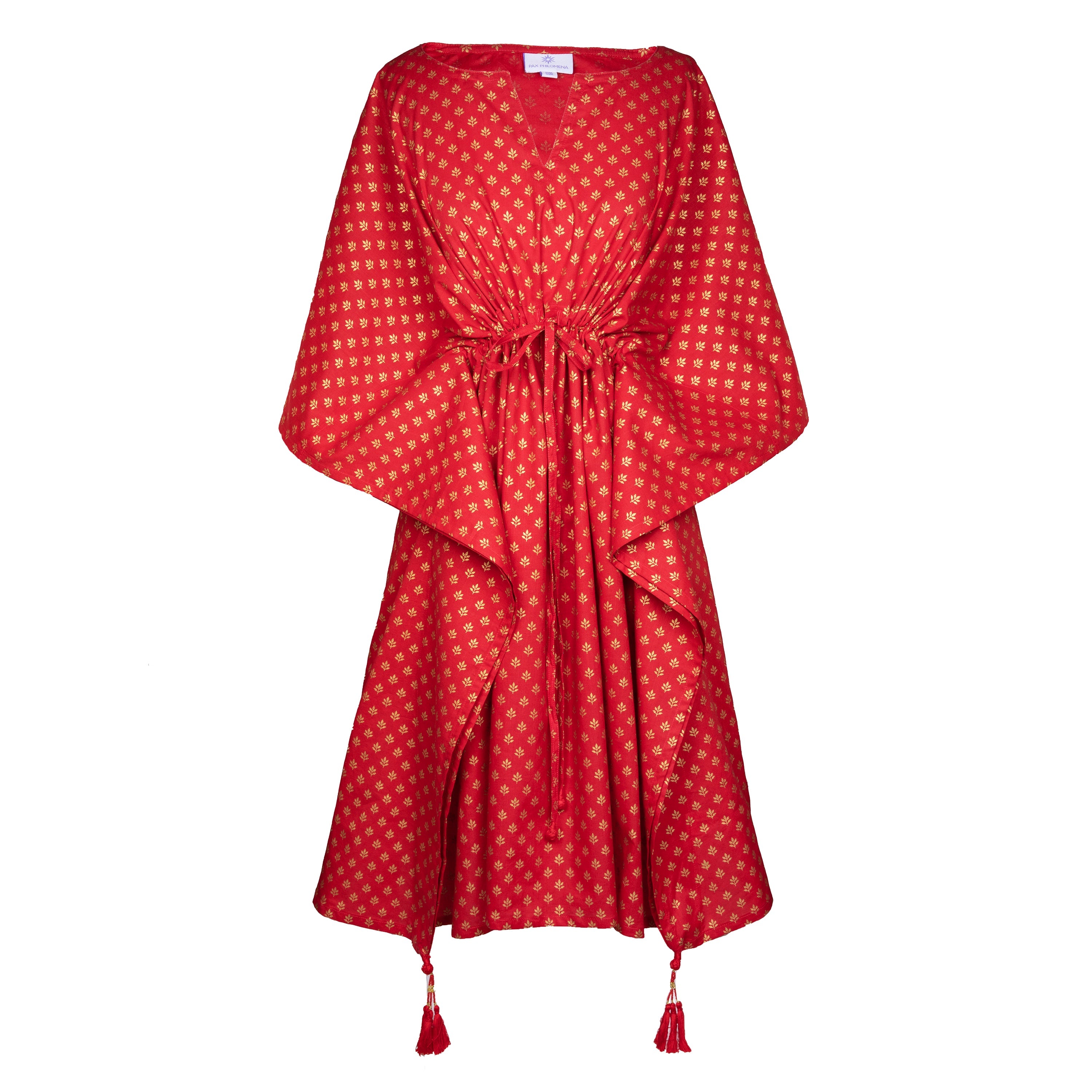 Royal Red Diana Midi Kaftan Dress